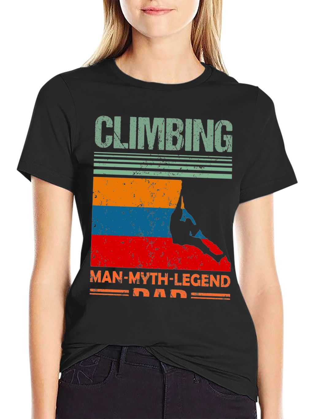 Climbing Man-Myth-Legend Dad T-Shirt