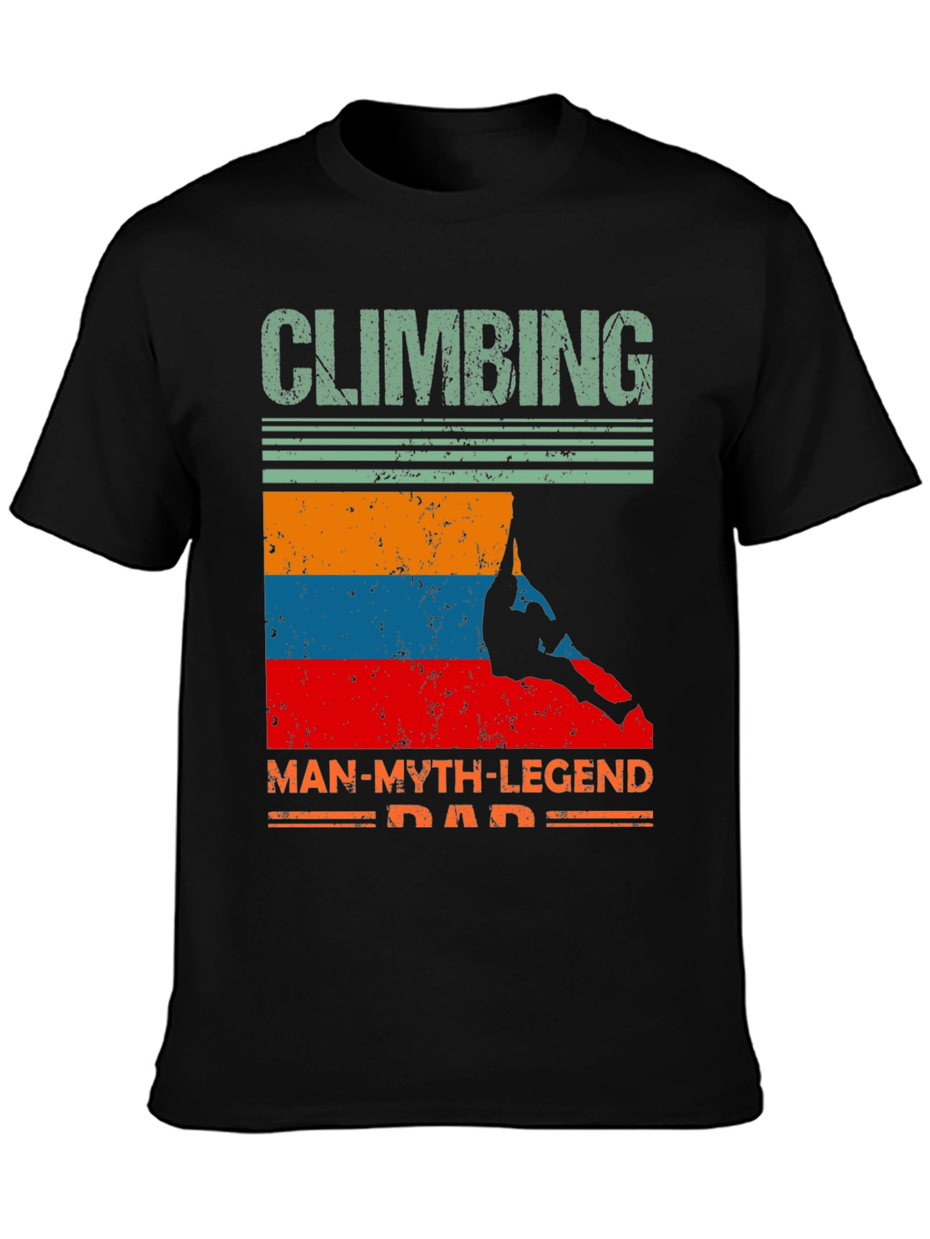 Climbing Man-Myth-Legend Dad T-Shirt