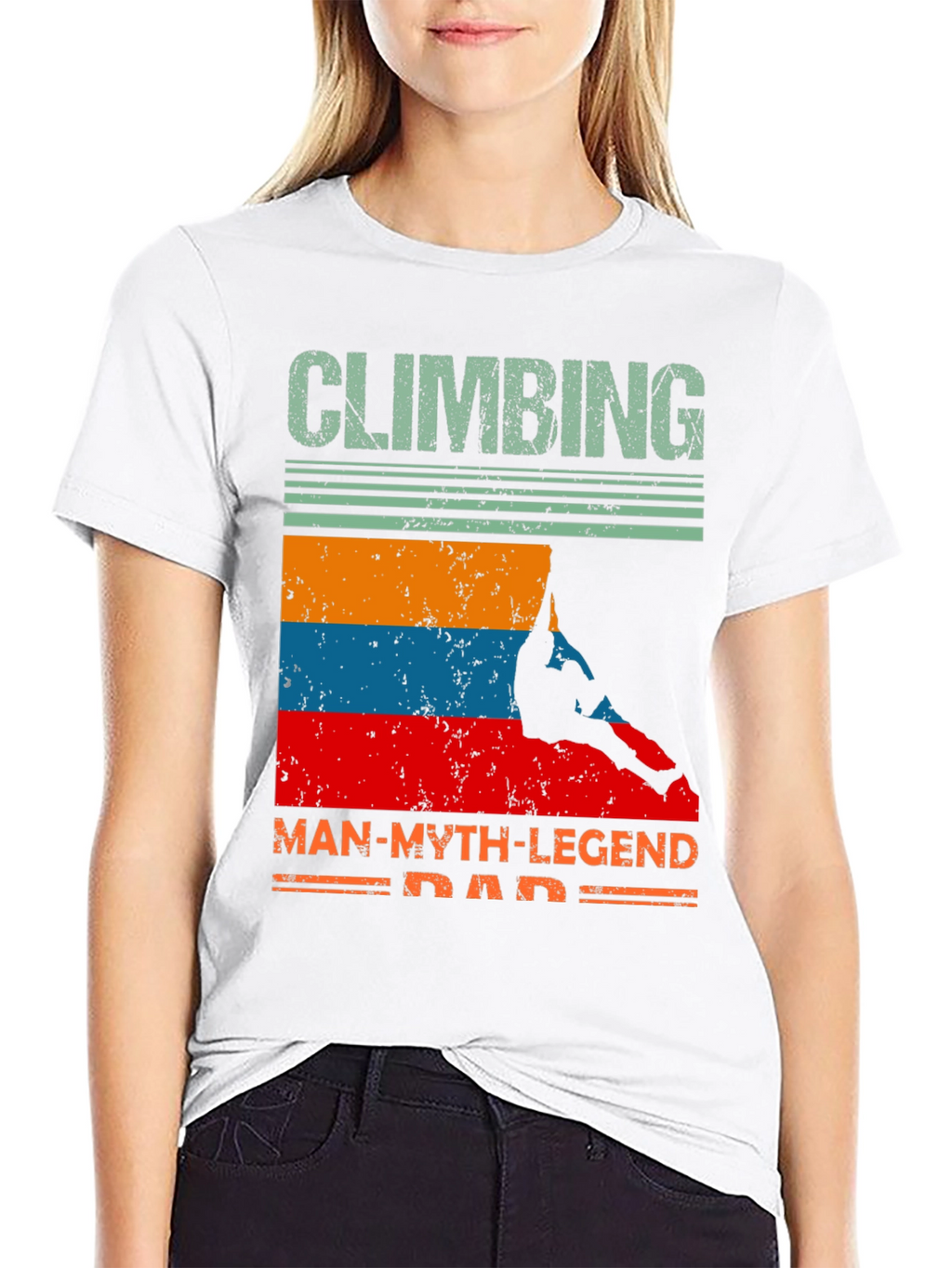 Climbing Man-Myth-Legend Dad T-Shirt