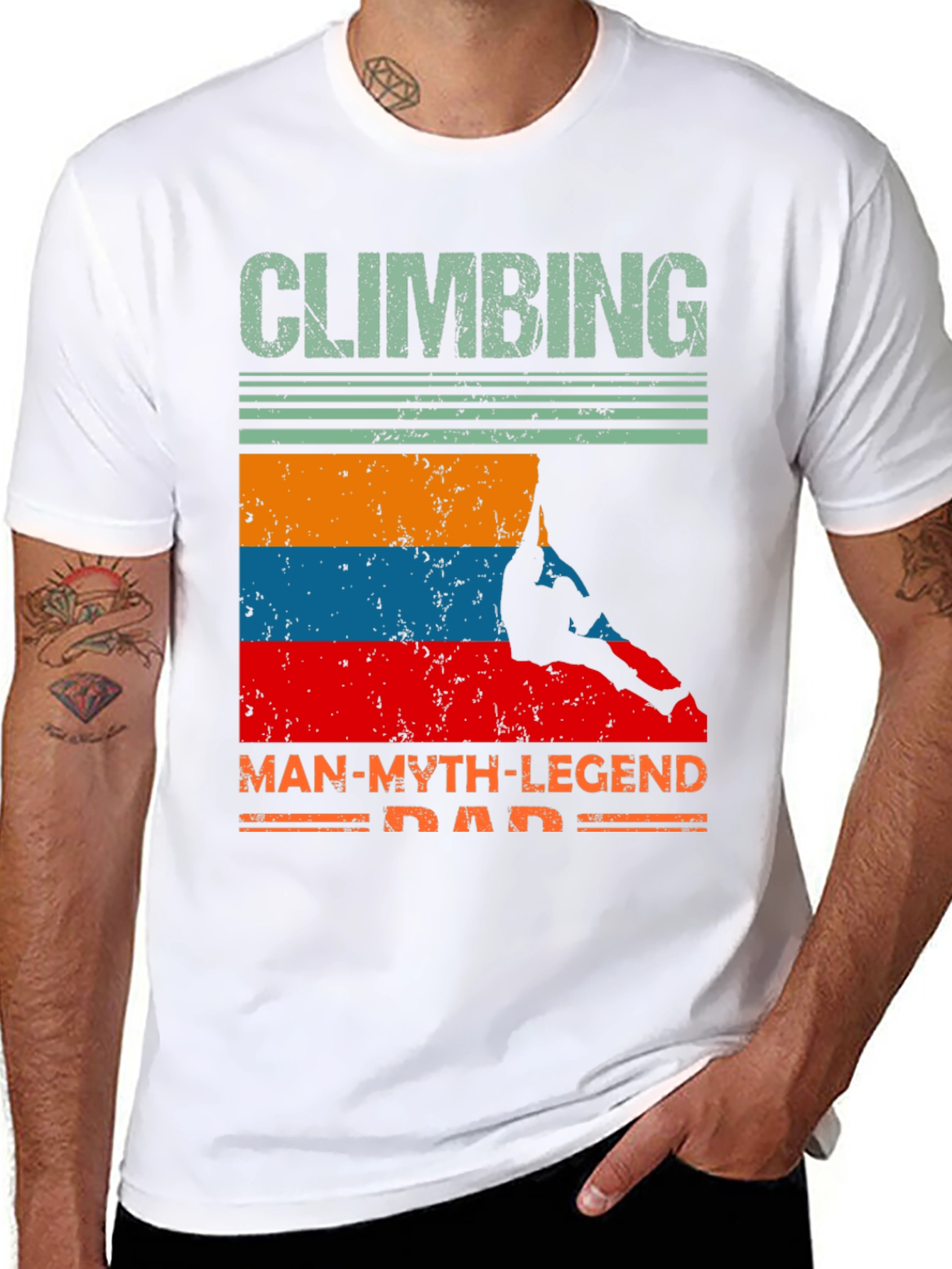 Climbing Man-Myth-Legend Dad T-Shirt