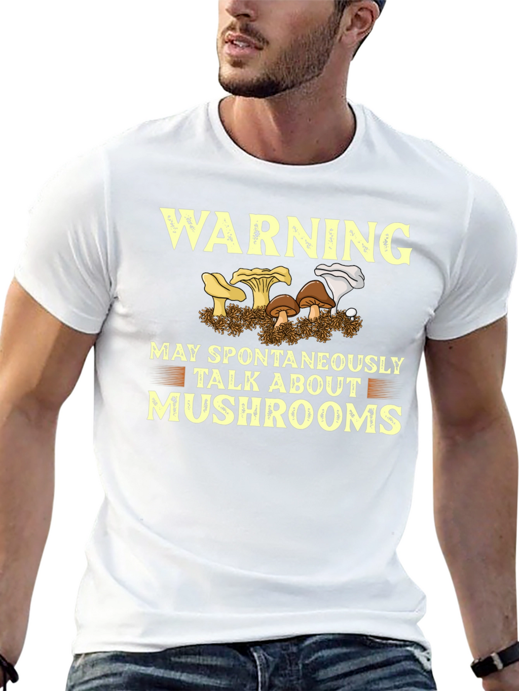 Warning May Talk About Mushrooms T-Shirt
