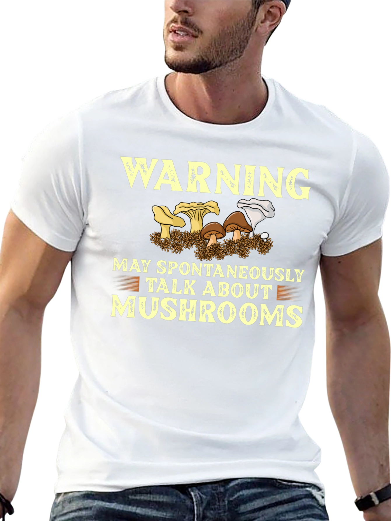 Warning May Talk About Mushrooms T-Shirt