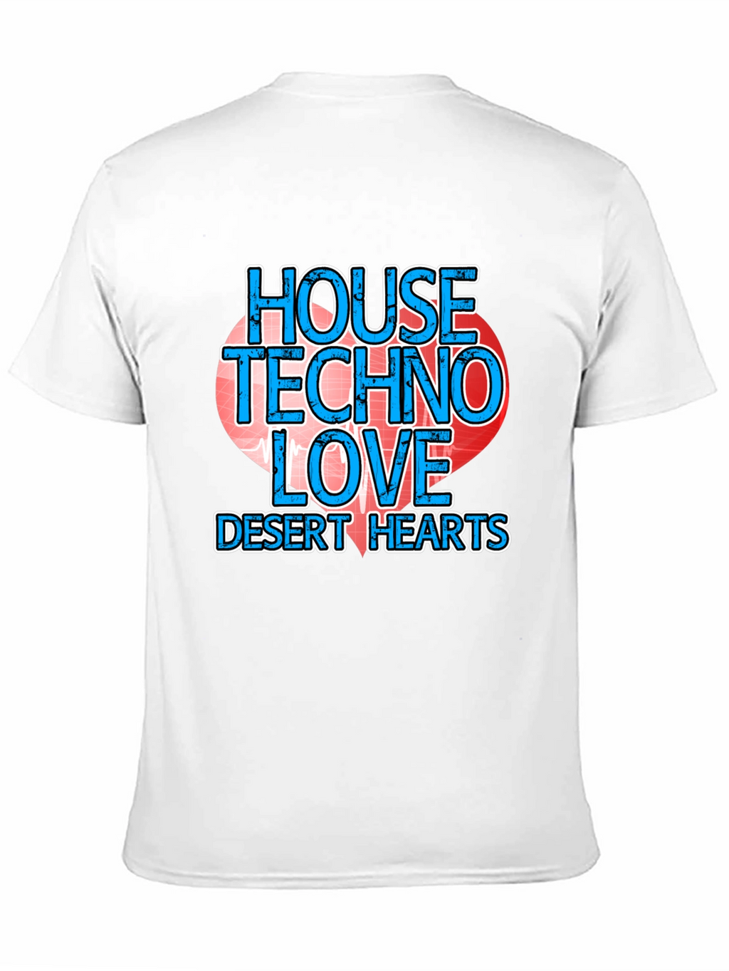 House Techno Love Desert Hearts Graphic Tee