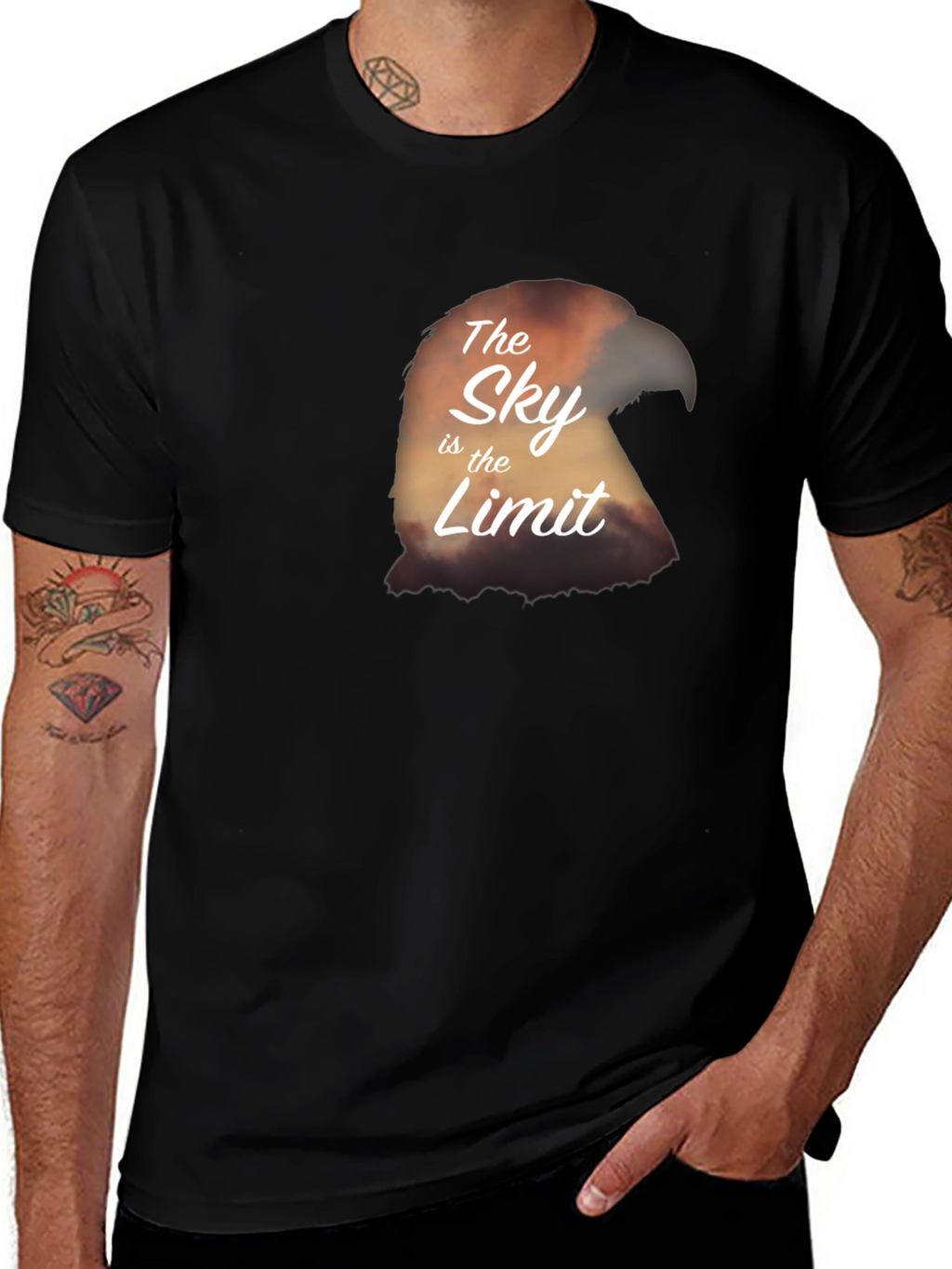 The Sky Is The Limit Eagle Graphic T-Shirt