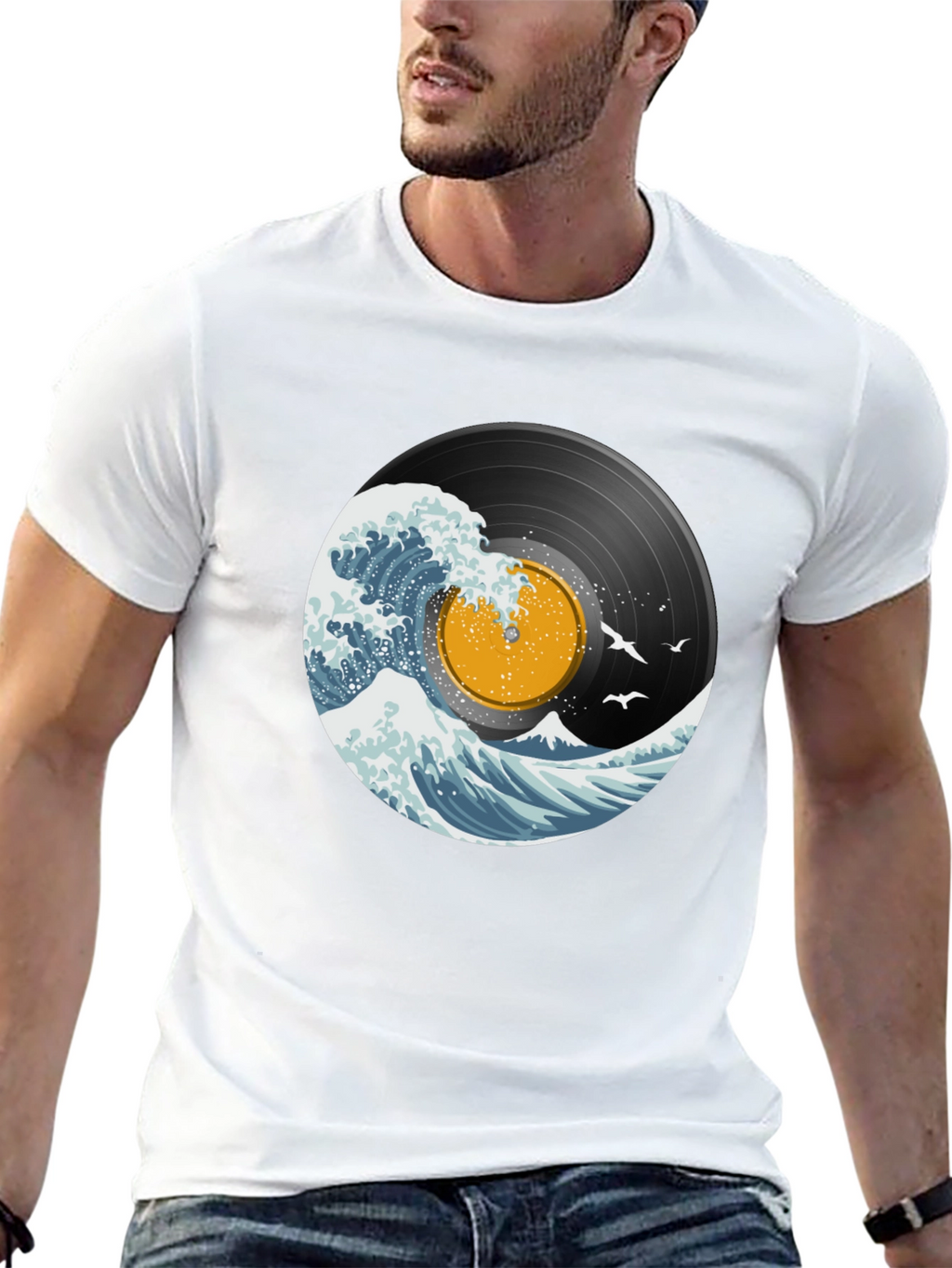 Vinyl Wave Graphic T-Shirt
