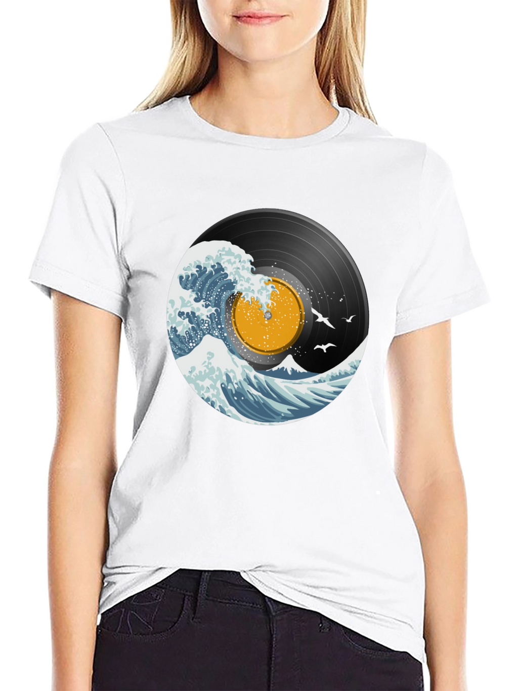 Vinyl Wave Graphic T-Shirt