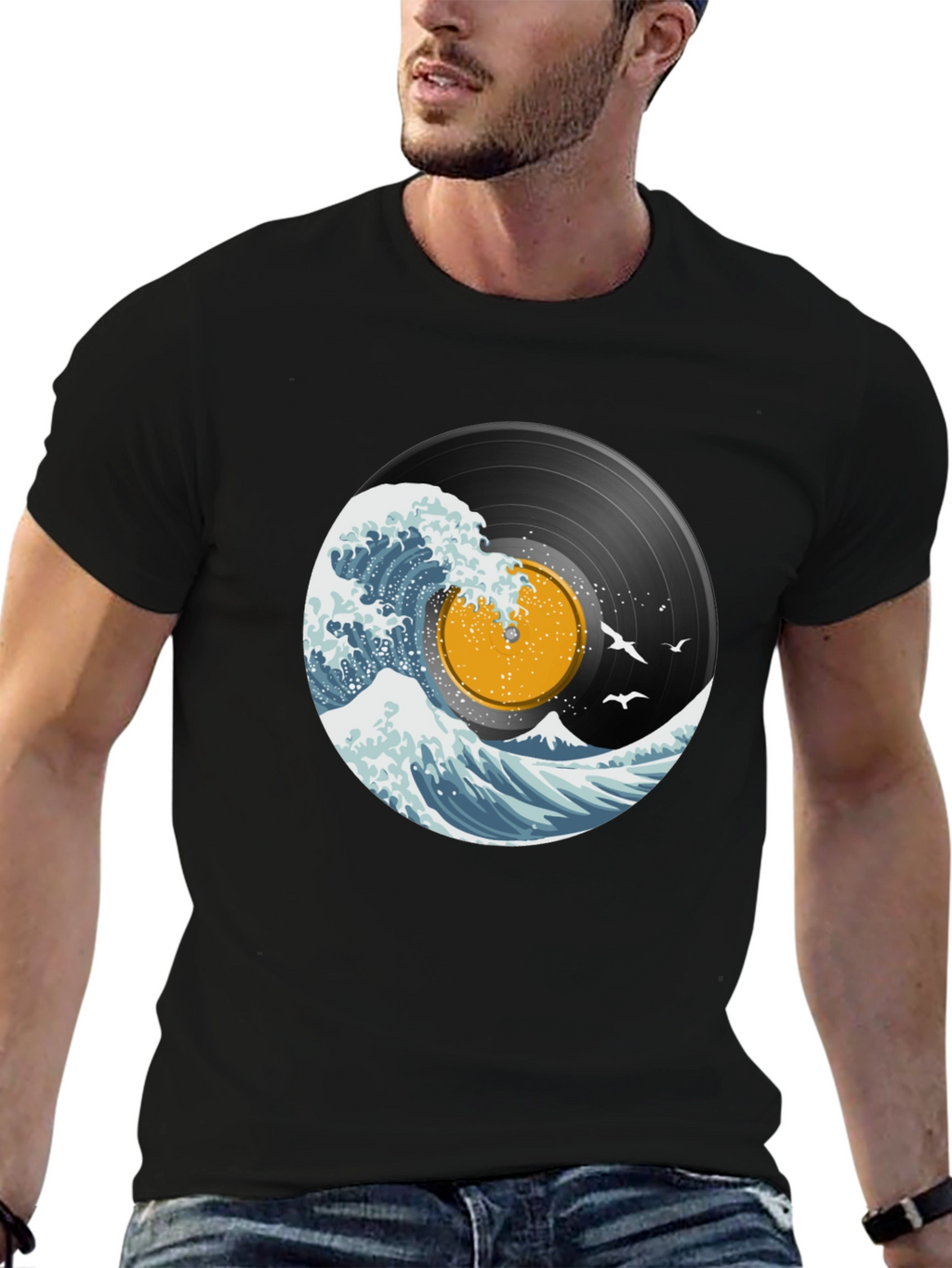 Vinyl Wave Graphic T-Shirt