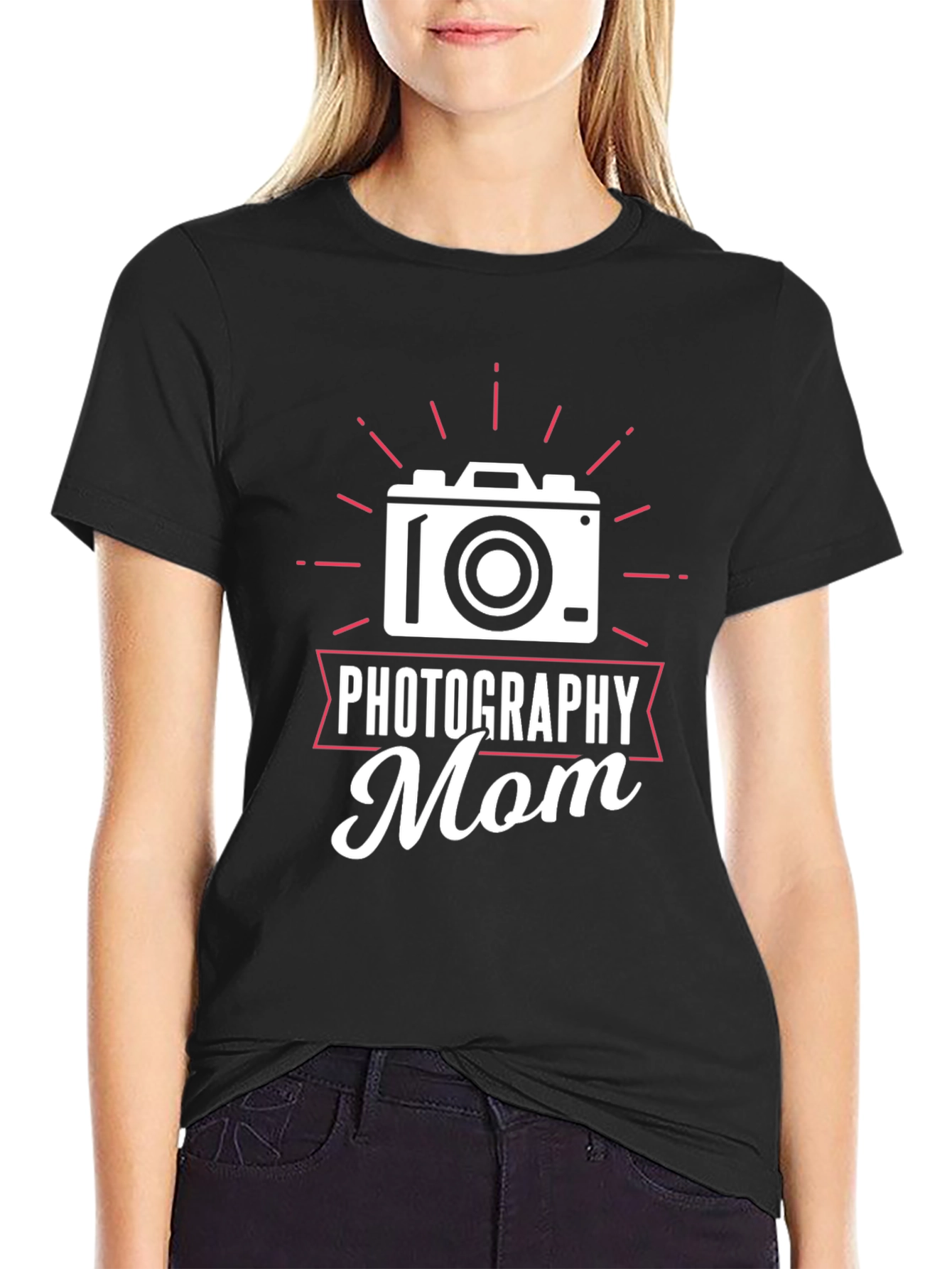 Photography Mom Graphic Tee - Black