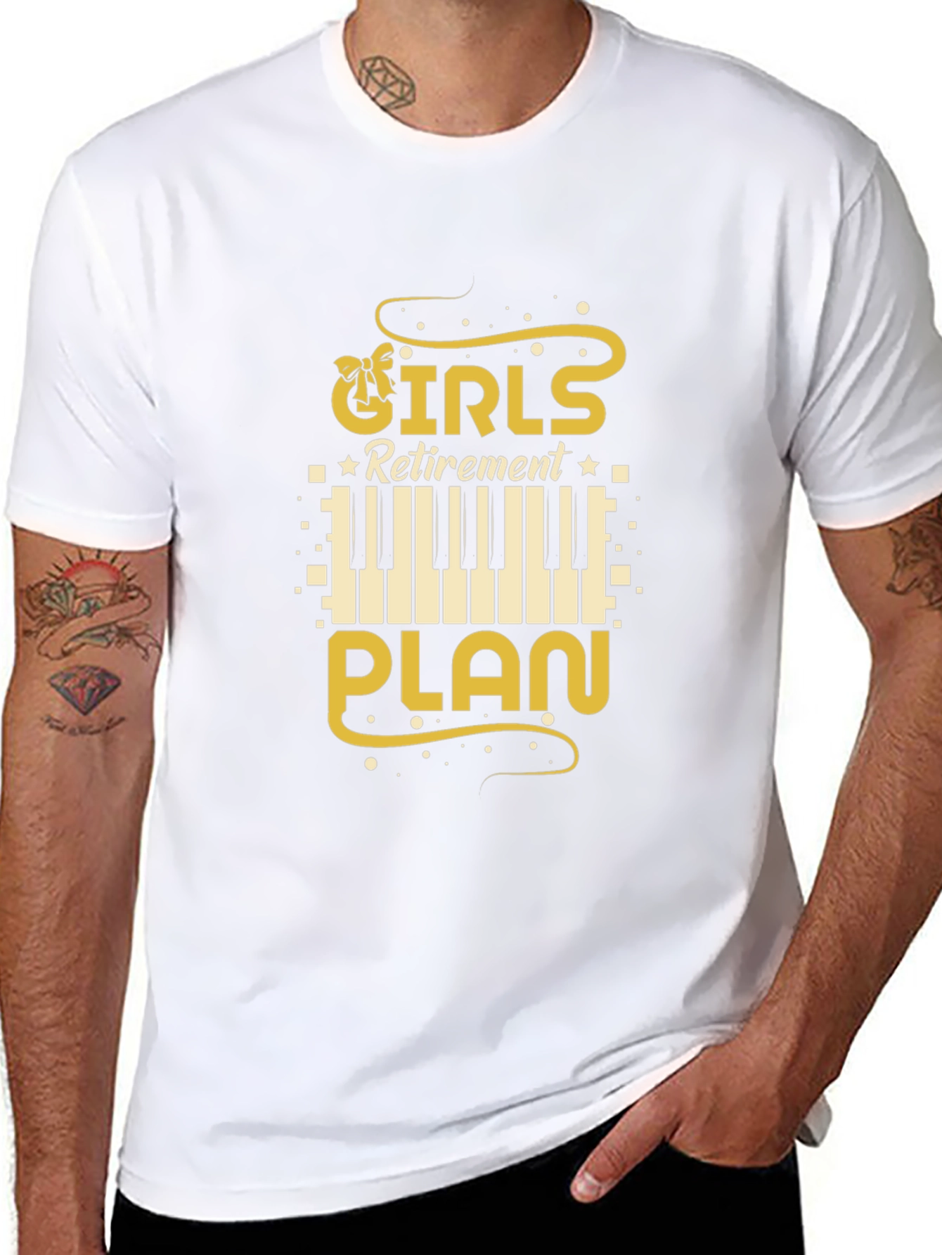 Girls Retirement Plan Piano T-Shirt