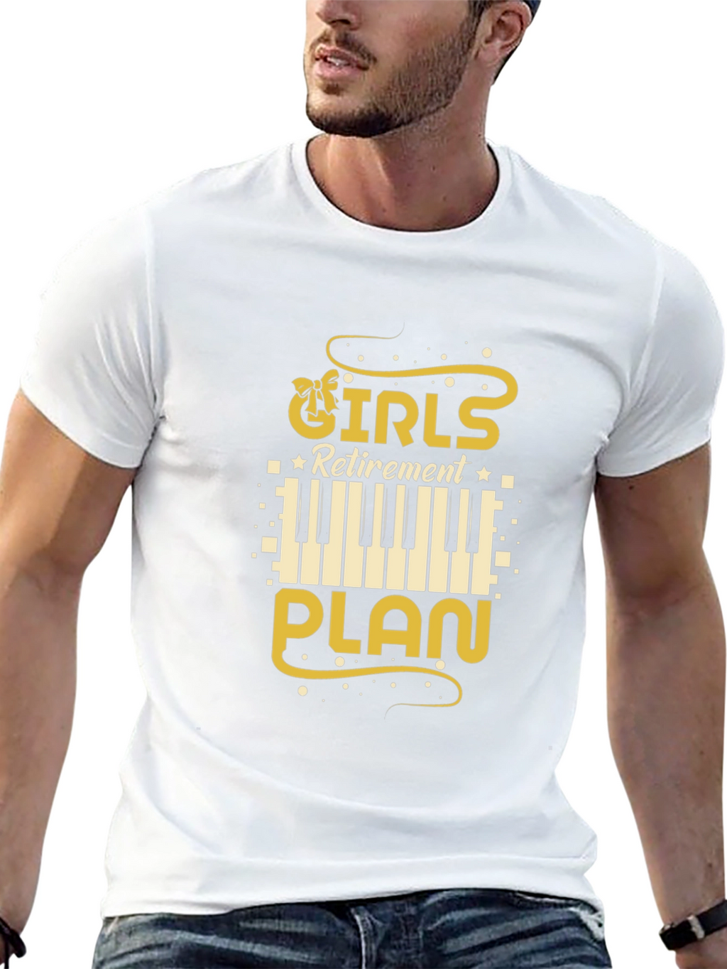 Girls Retirement Plan Piano T-Shirt
