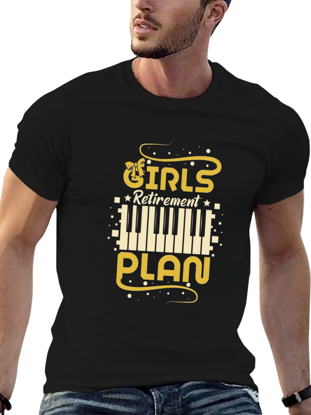 Girls Retirement Plan Piano T-Shirt