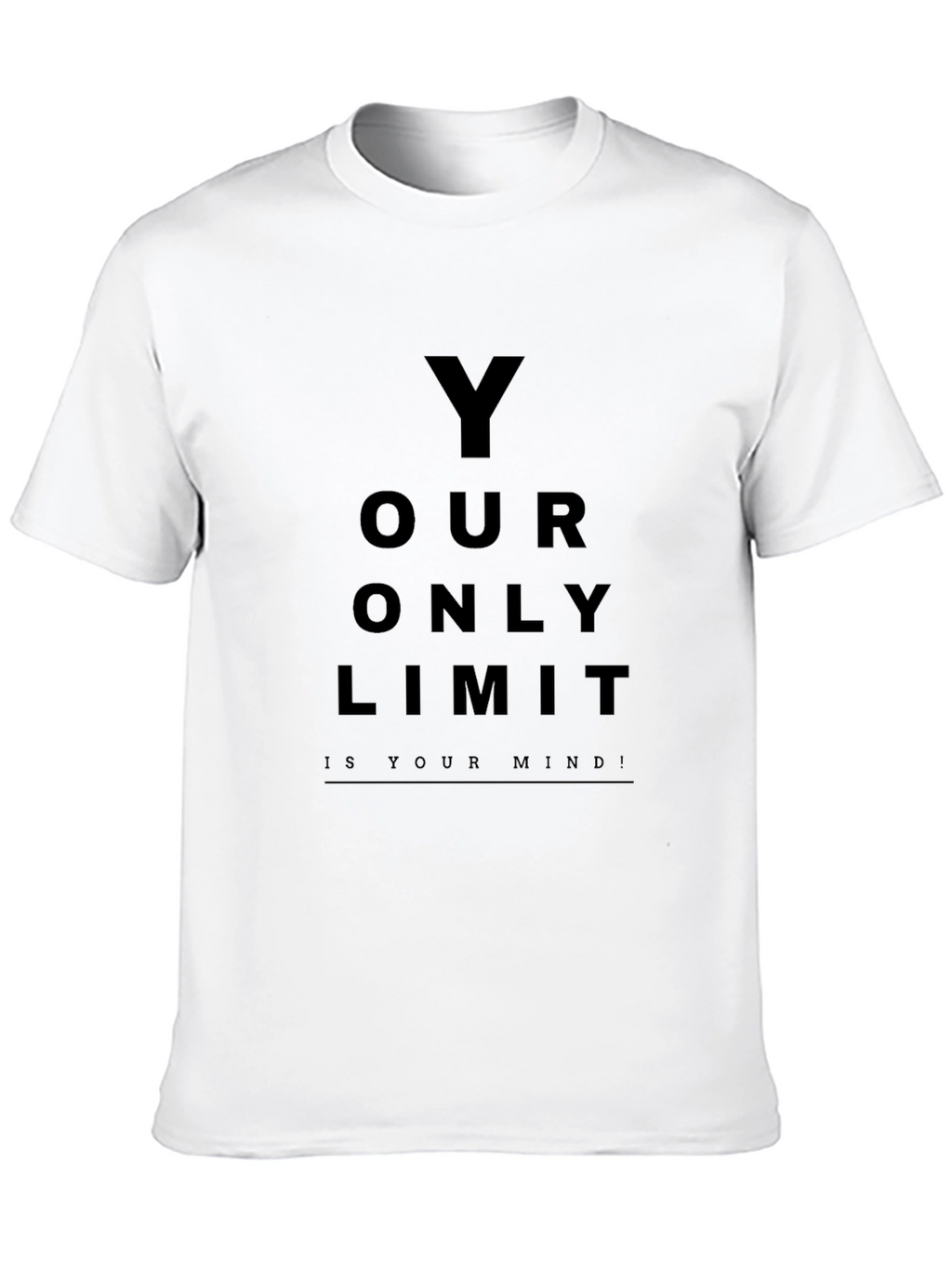 Inspirational Your Only Limit Mind Black T-Shirt