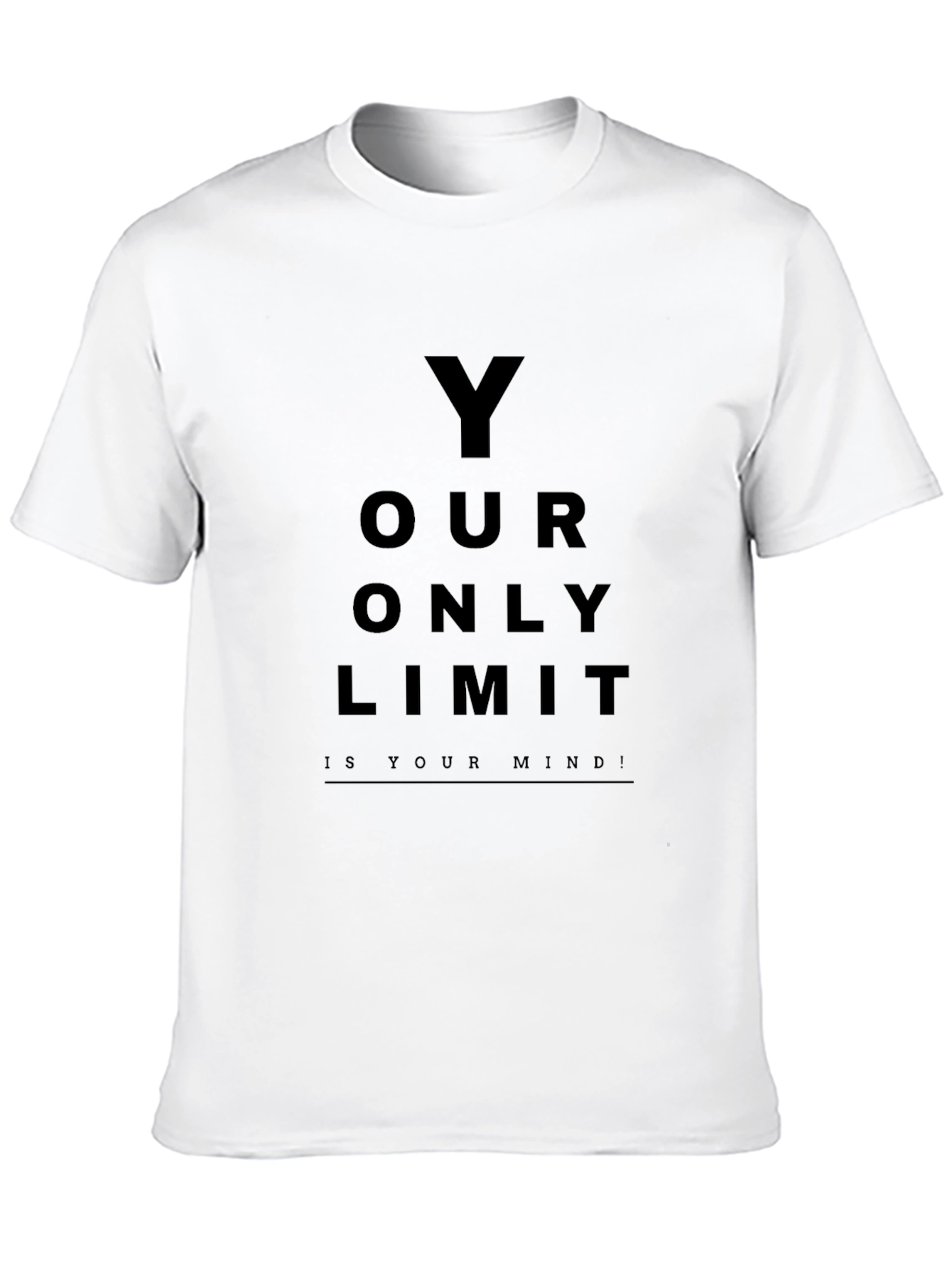 Inspirational Your Only Limit Mind Black T-Shirt