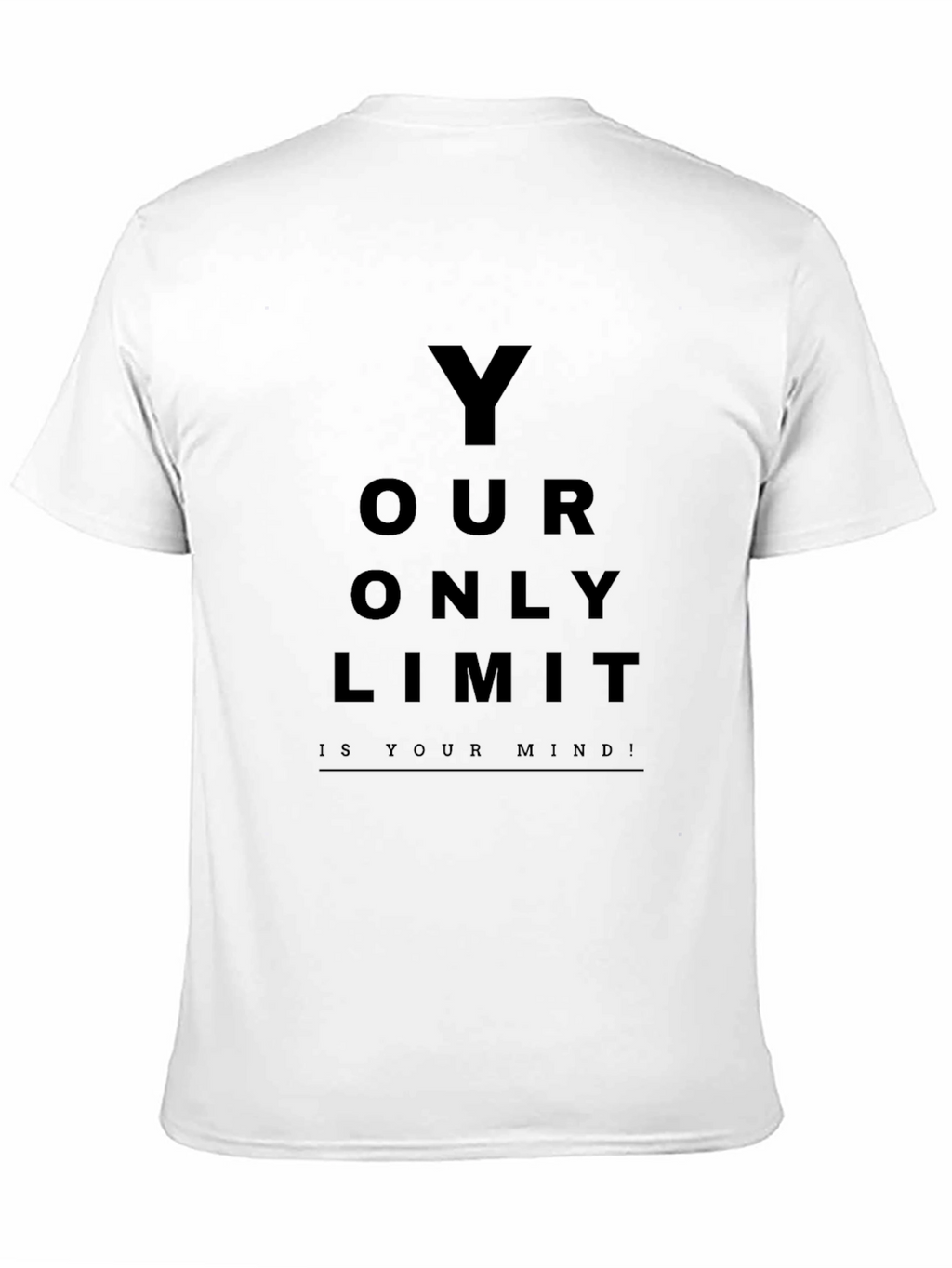 Inspirational Your Only Limit Mind Black T-Shirt