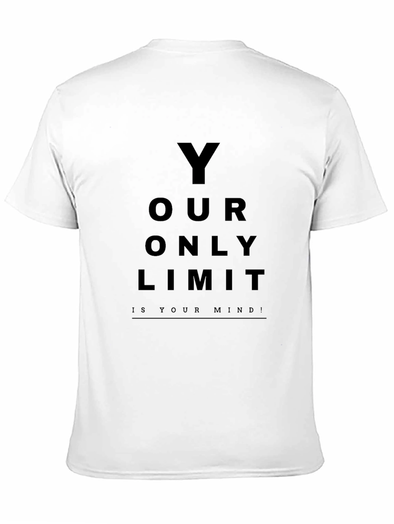 Inspirational Your Only Limit Mind Black T-Shirt