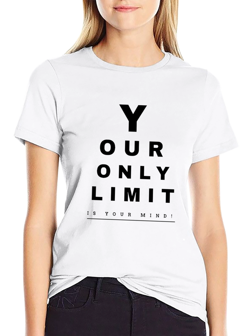 Inspirational Your Only Limit Mind Black T-Shirt