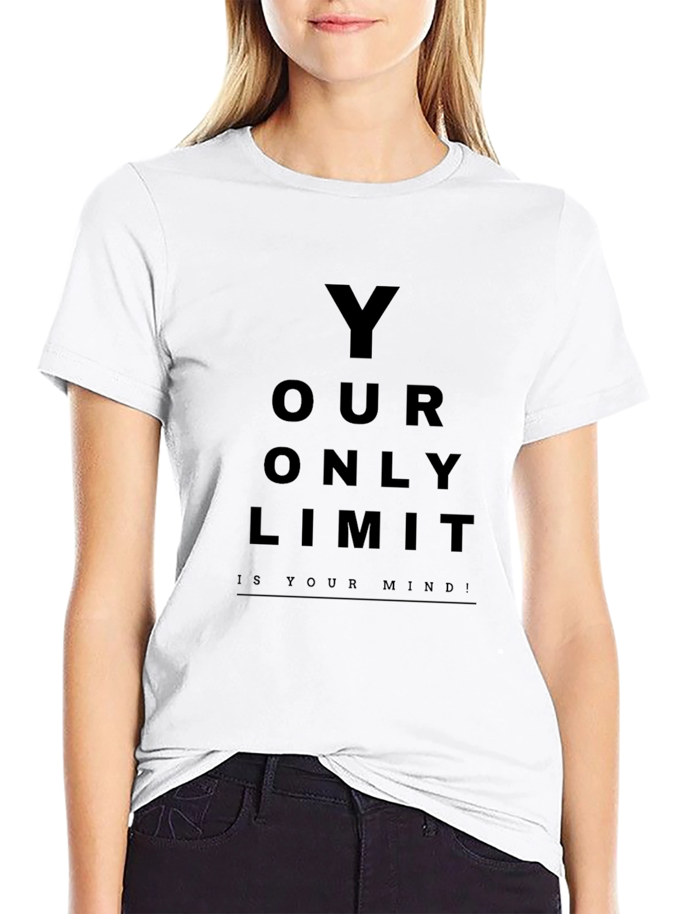 Inspirational Your Only Limit Mind Black T-Shirt