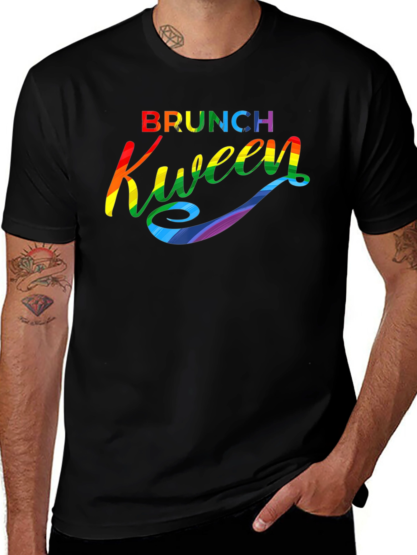 Brunch Kween Pride T-Shirt - Rainbow Graphic Tee