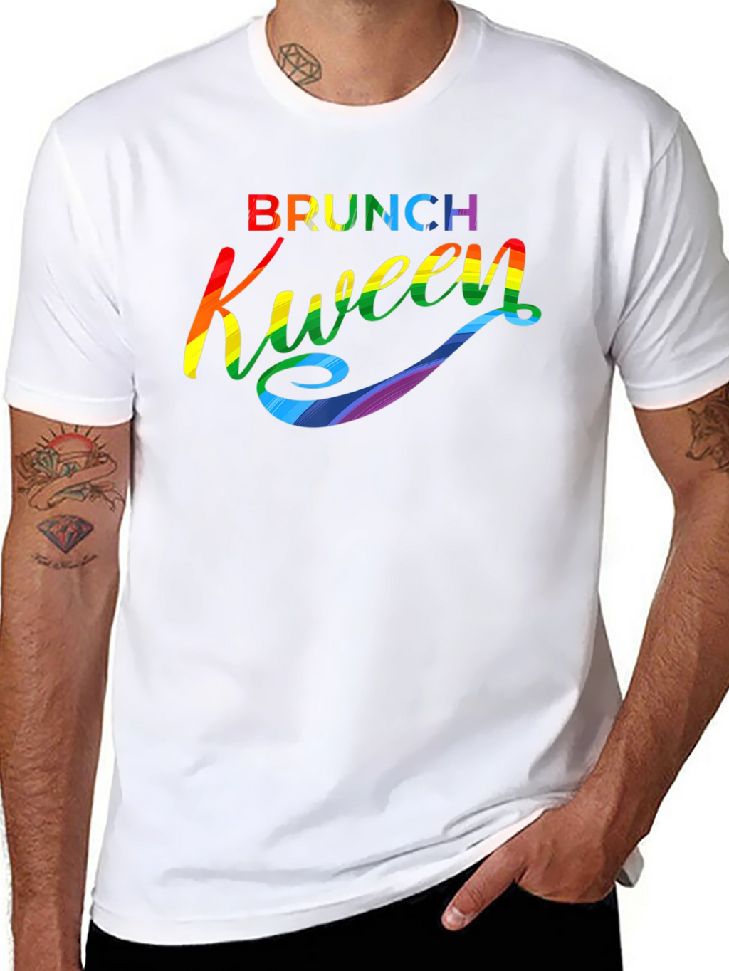Brunch Kween Pride T-Shirt - Rainbow Graphic Tee