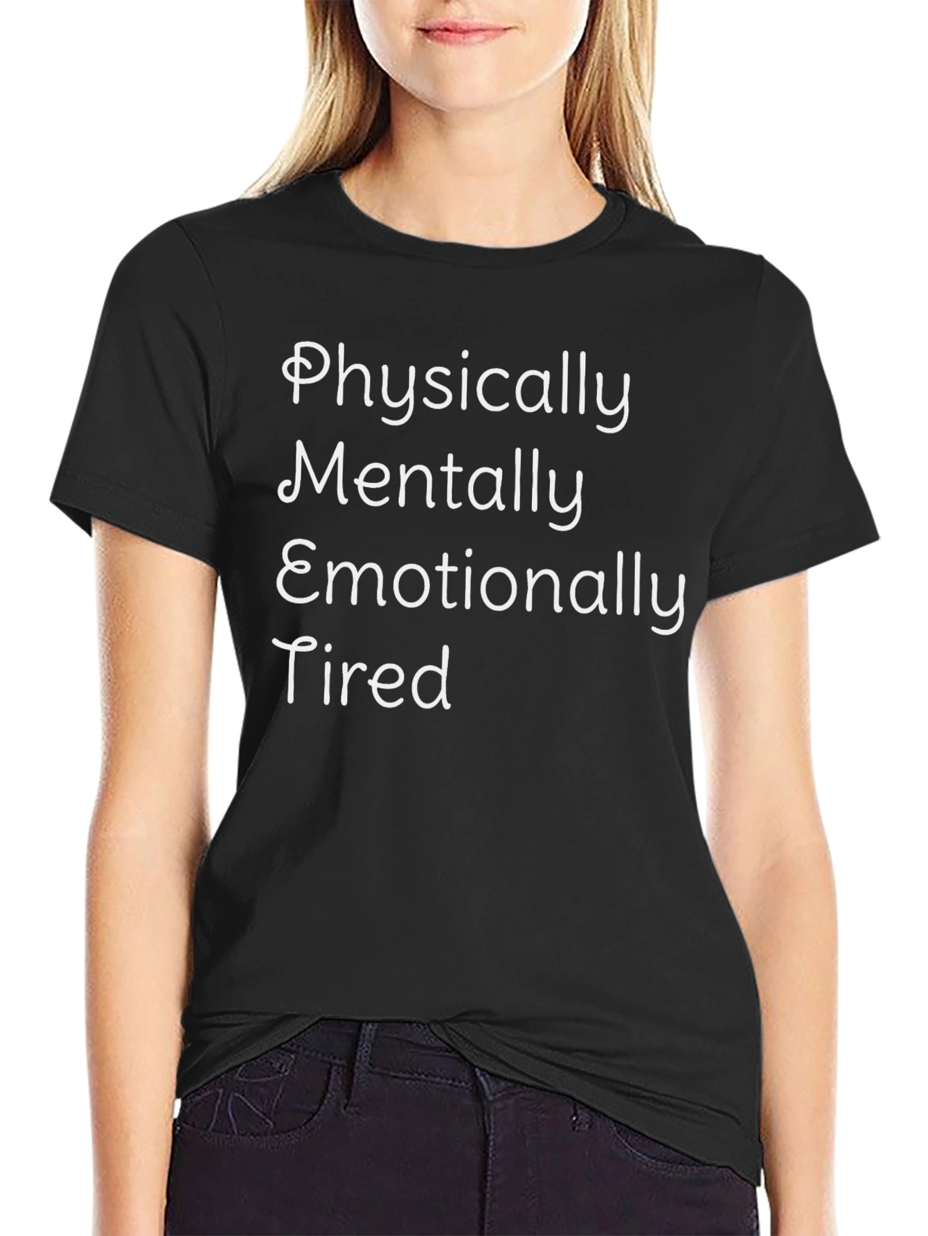 Tired Graphic Tee - Black