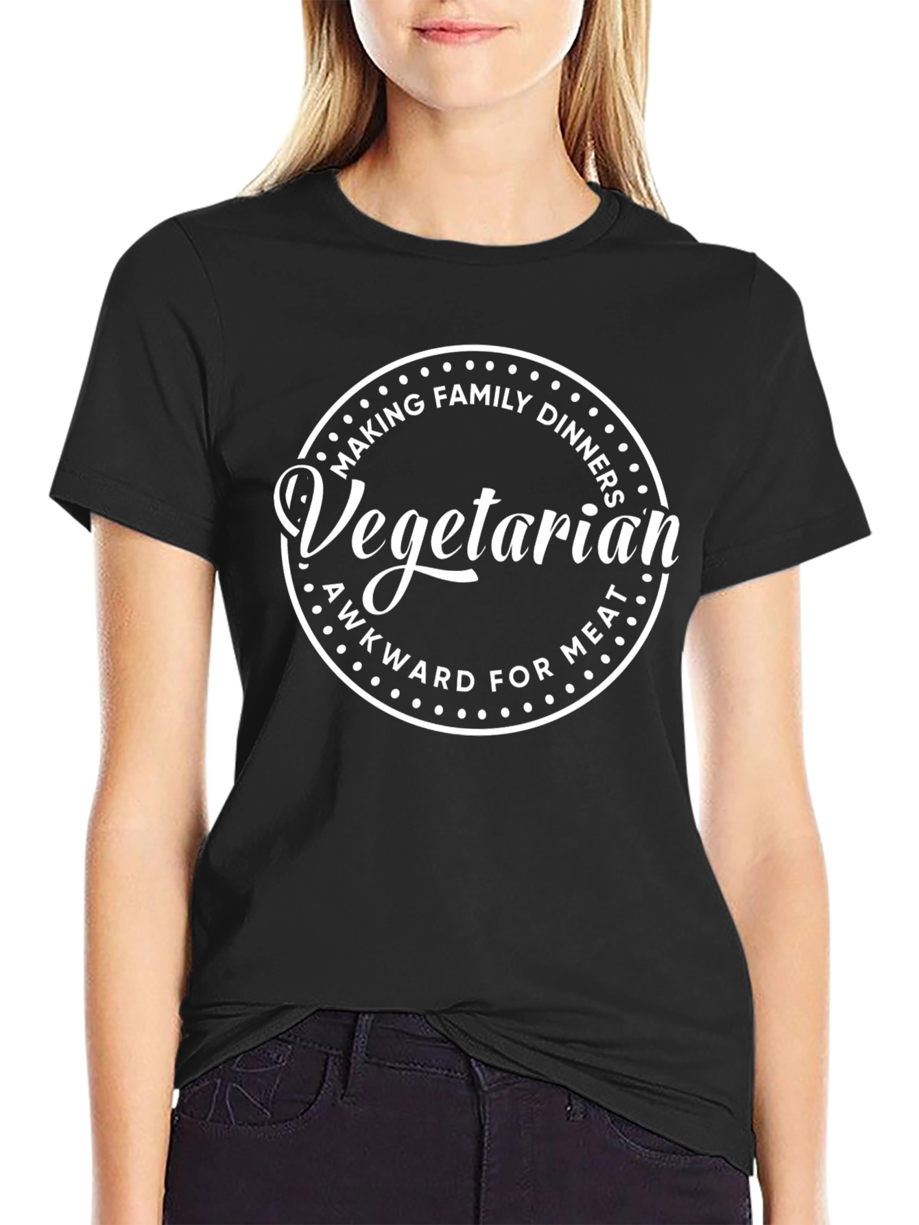 Vegetarian Awkward for Meat Family Dinner Tee