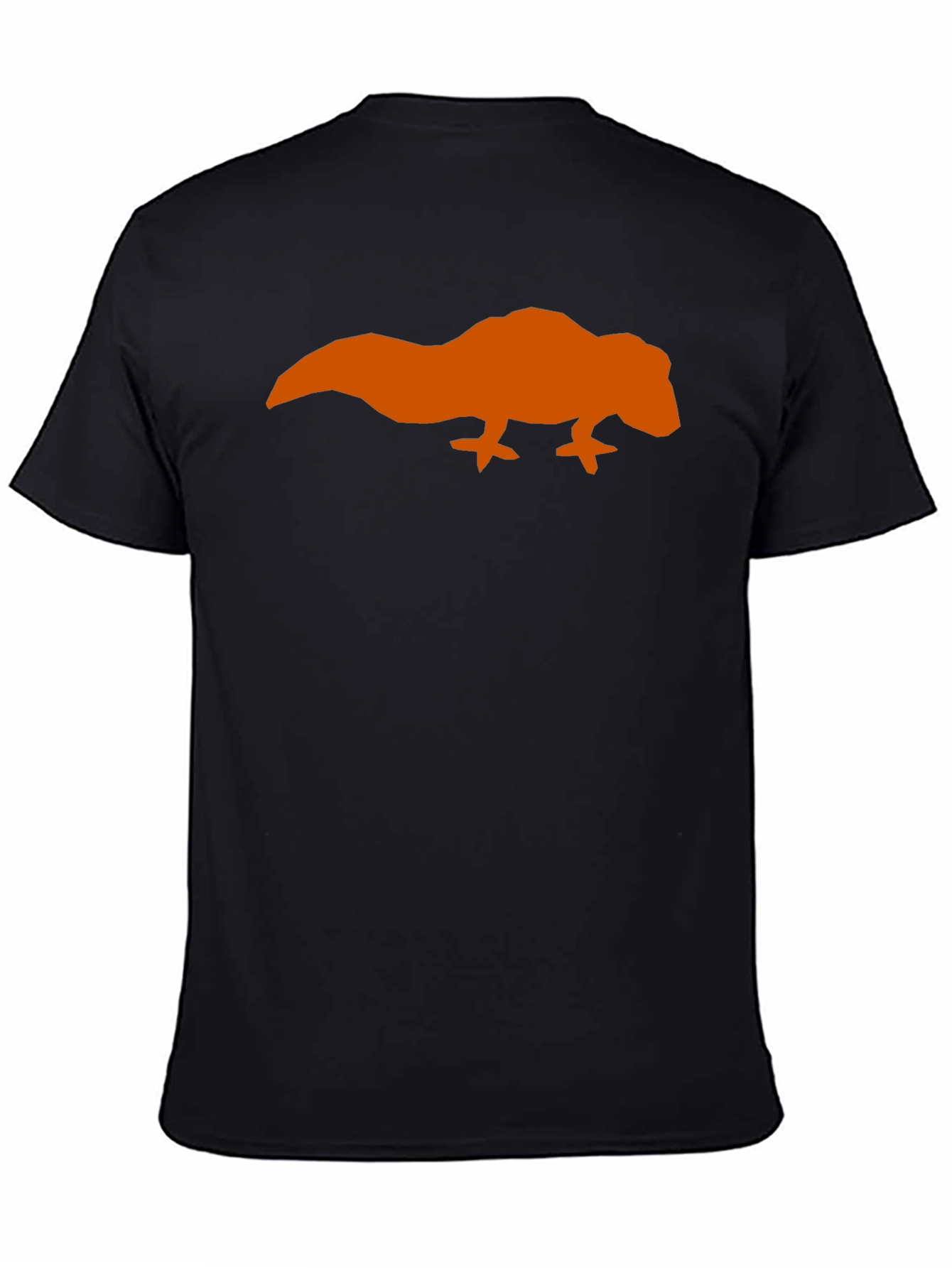 Orange Lizard Graphic Black T-Shirt