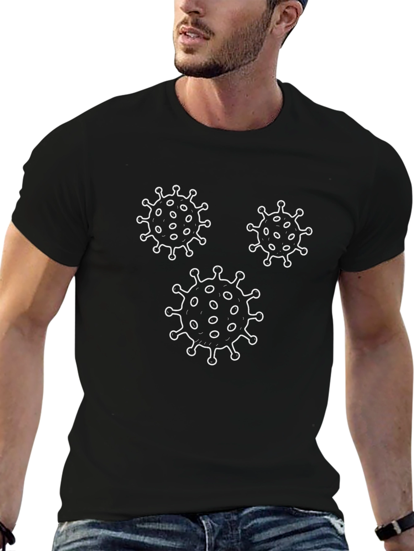 Coronavirus Graphic Black T-Shirt
