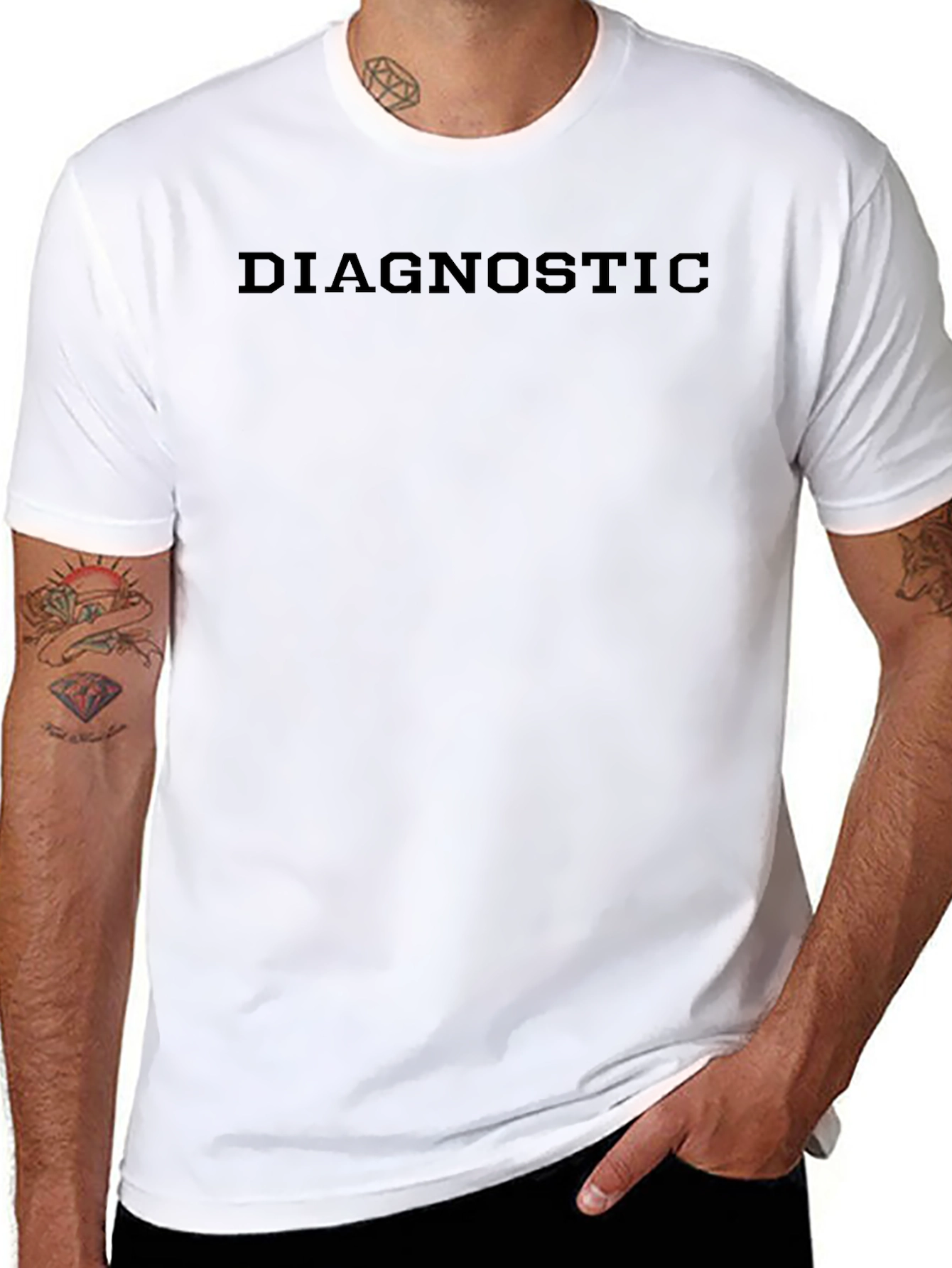 Diagnostic Black T-Shirt Casual Wear