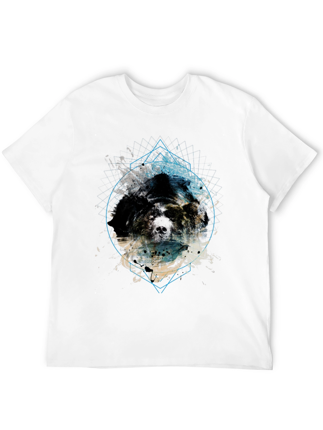 Abstract Skull Graphic Tee - Mens Black T-Shirt