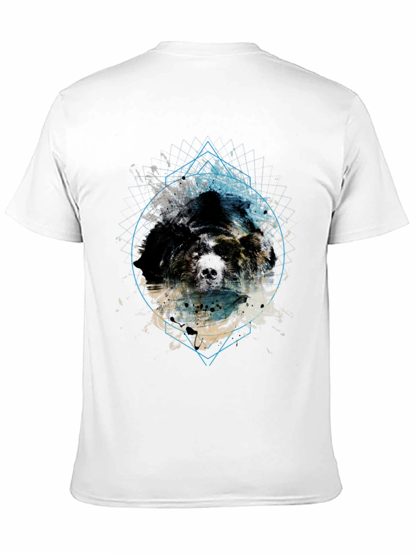 Abstract Skull Graphic Tee - Mens Black T-Shirt