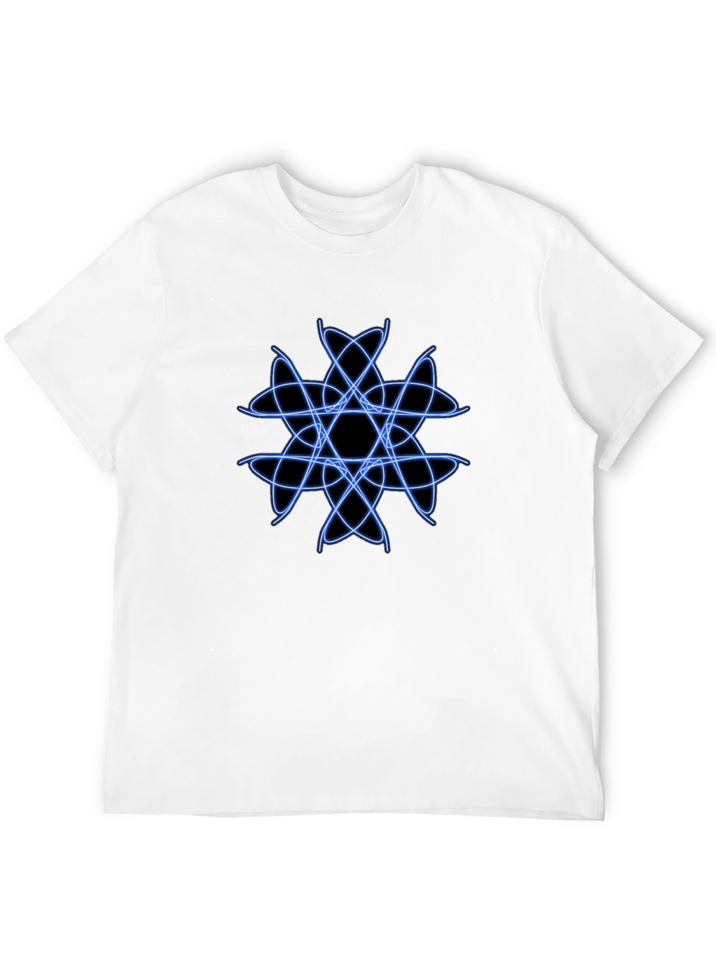 Geometric Blue Graphic Tee - Modern Style