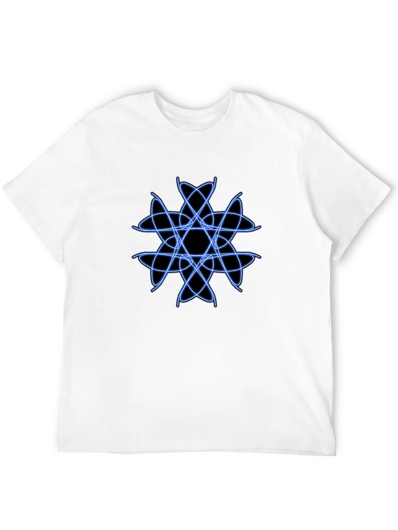 Geometric Blue Graphic Tee - Modern Style