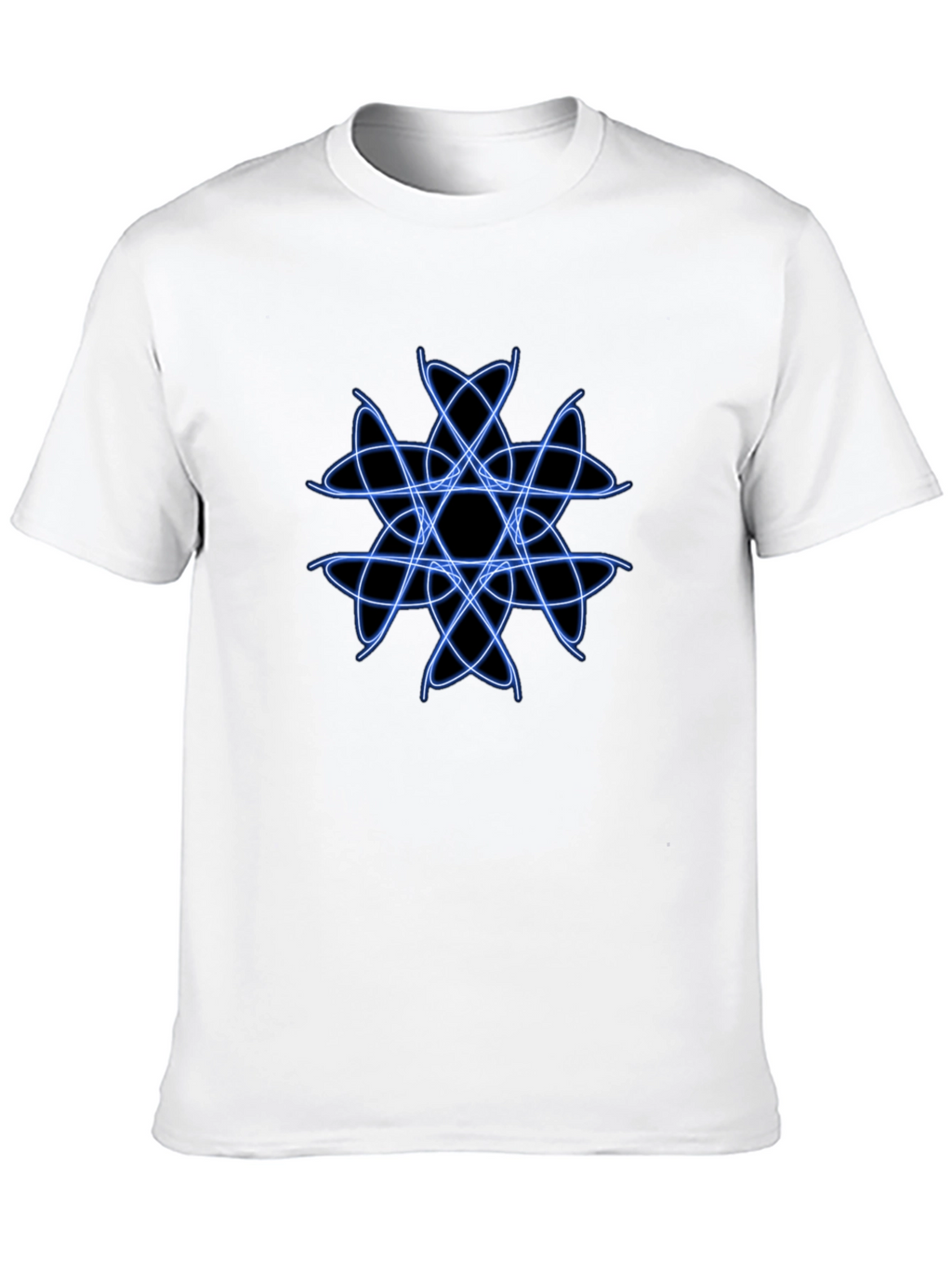 Geometric Blue Graphic Tee - Modern Style