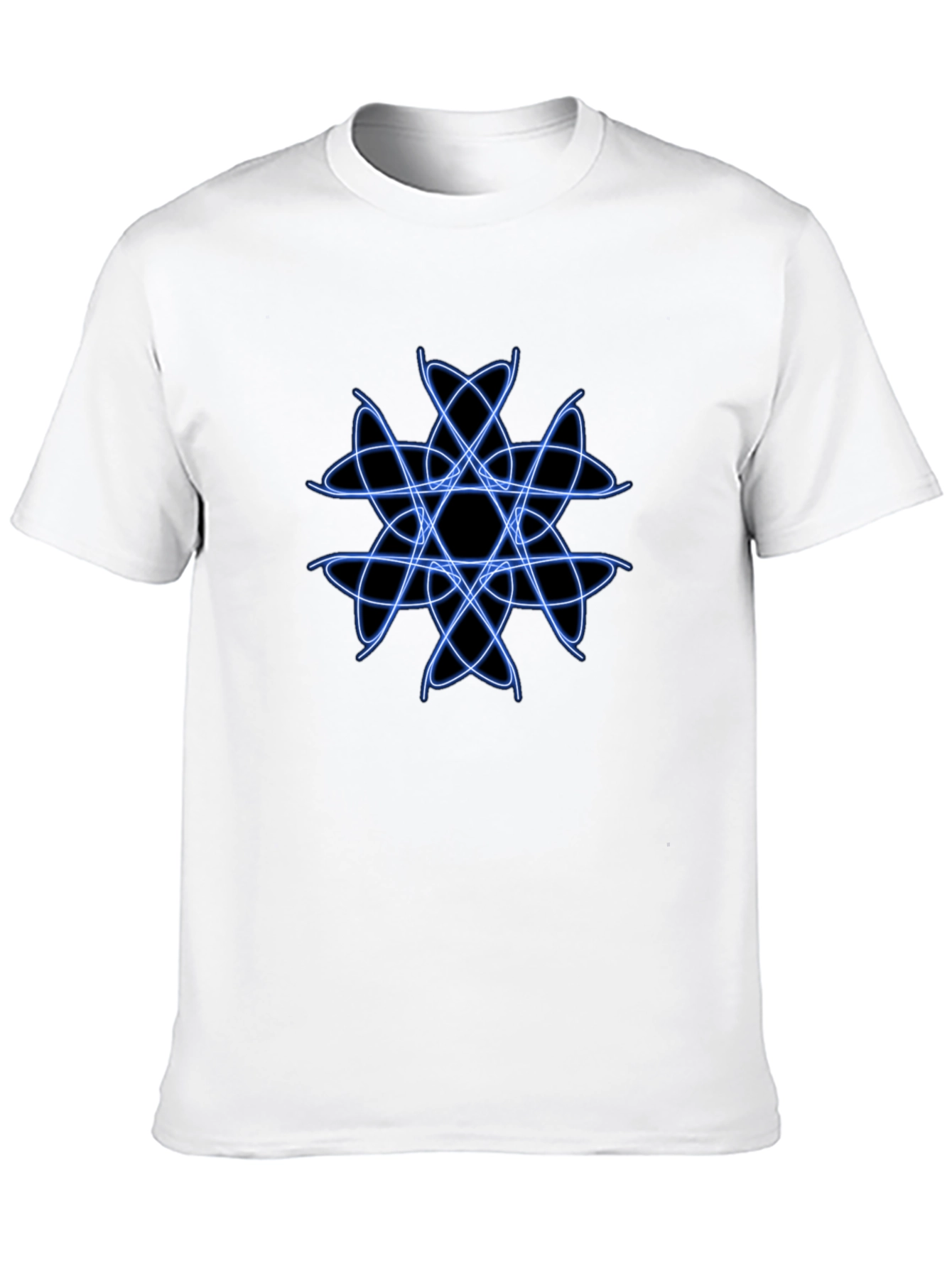 Geometric Blue Graphic Tee - Modern Style