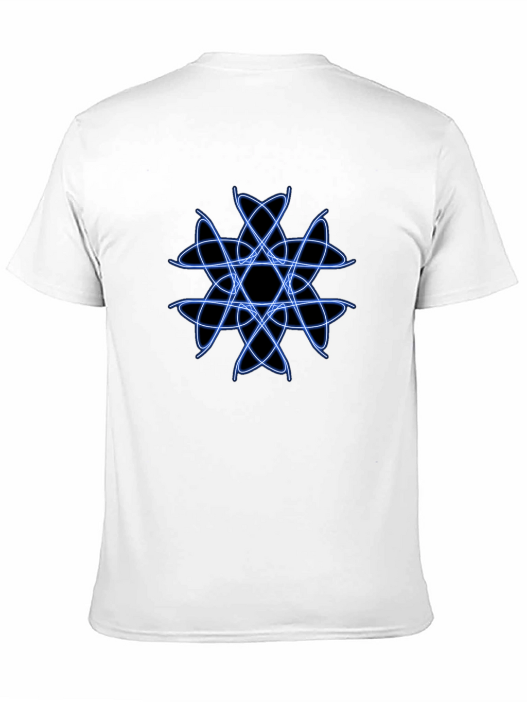 Geometric Blue Graphic Tee - Modern Style
