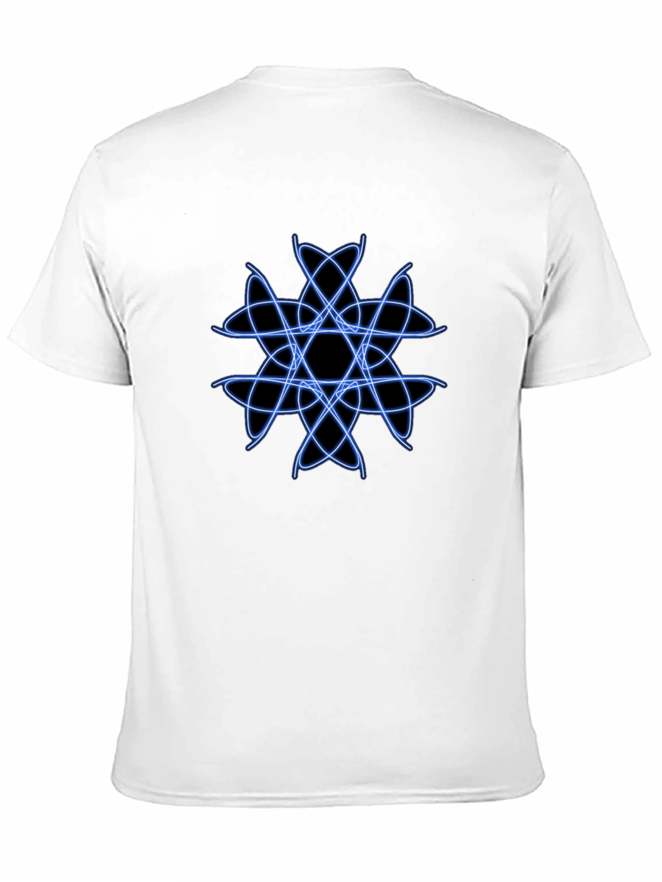 Geometric Blue Graphic Tee - Modern Style