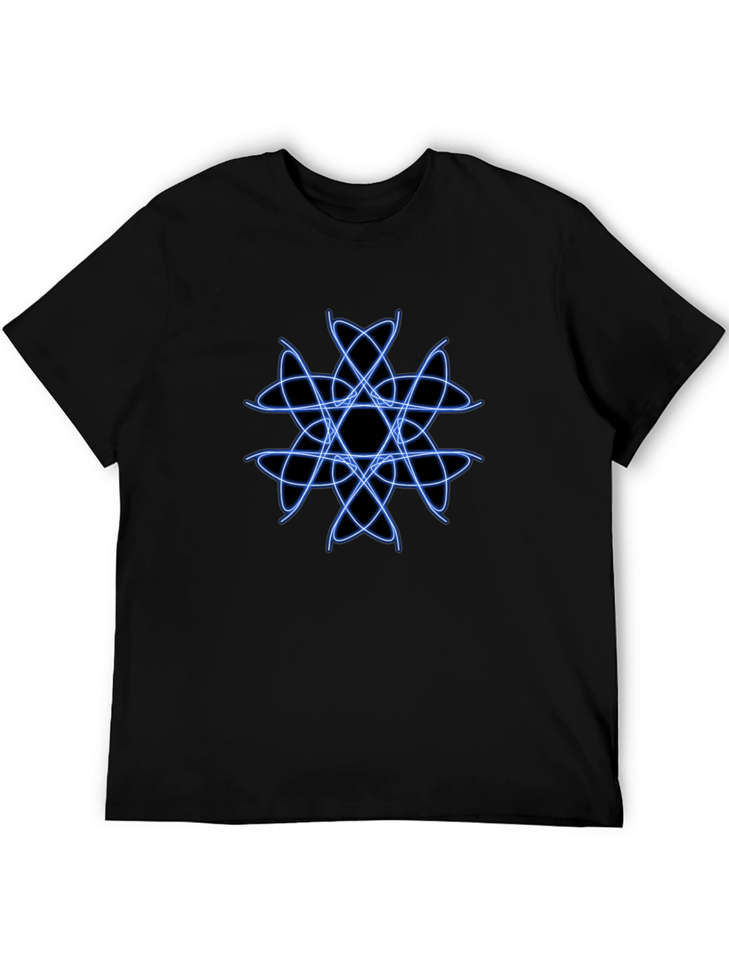 Geometric Blue Graphic Tee - Modern Style