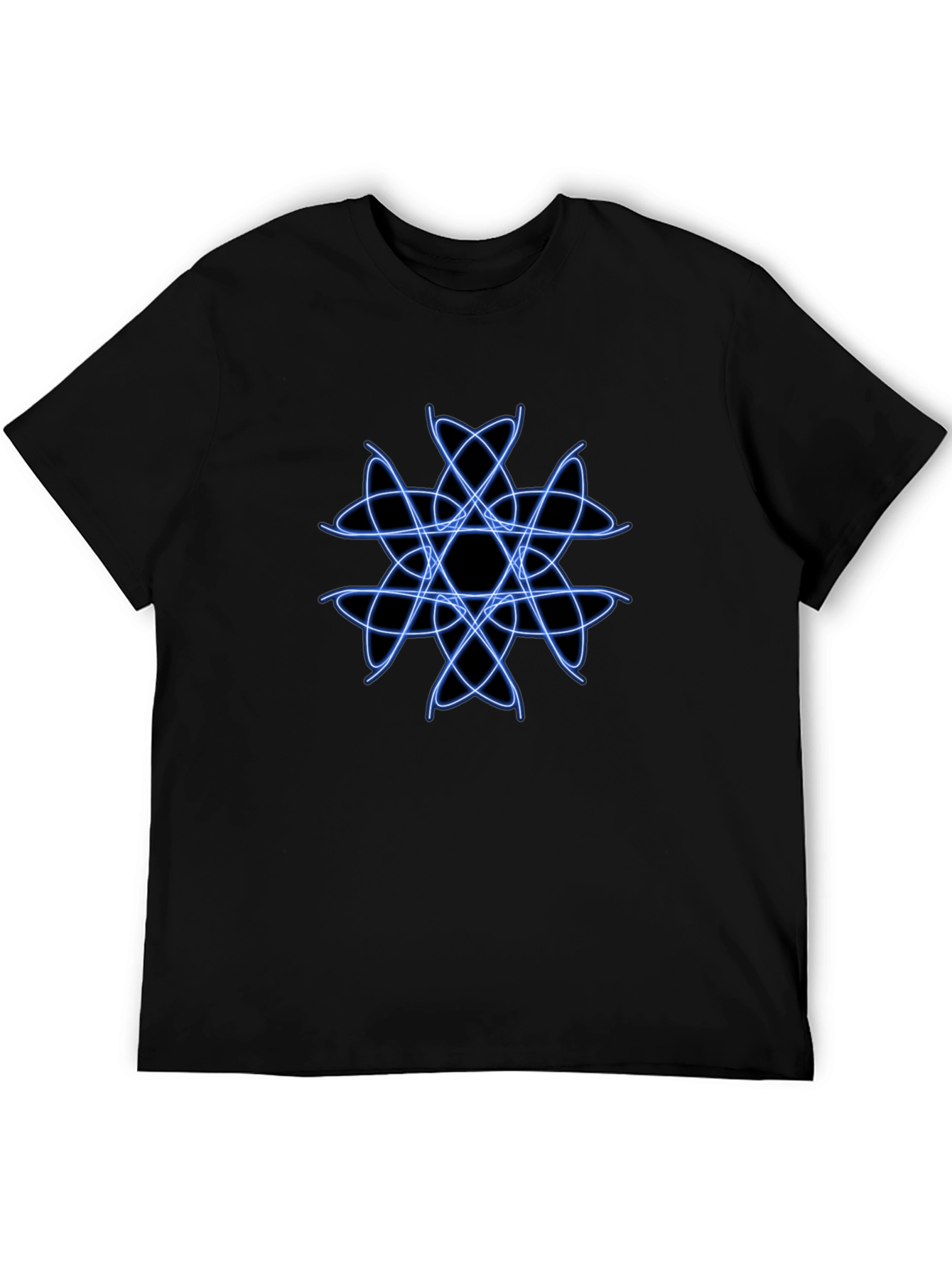 Geometric Blue Graphic Tee - Modern Style