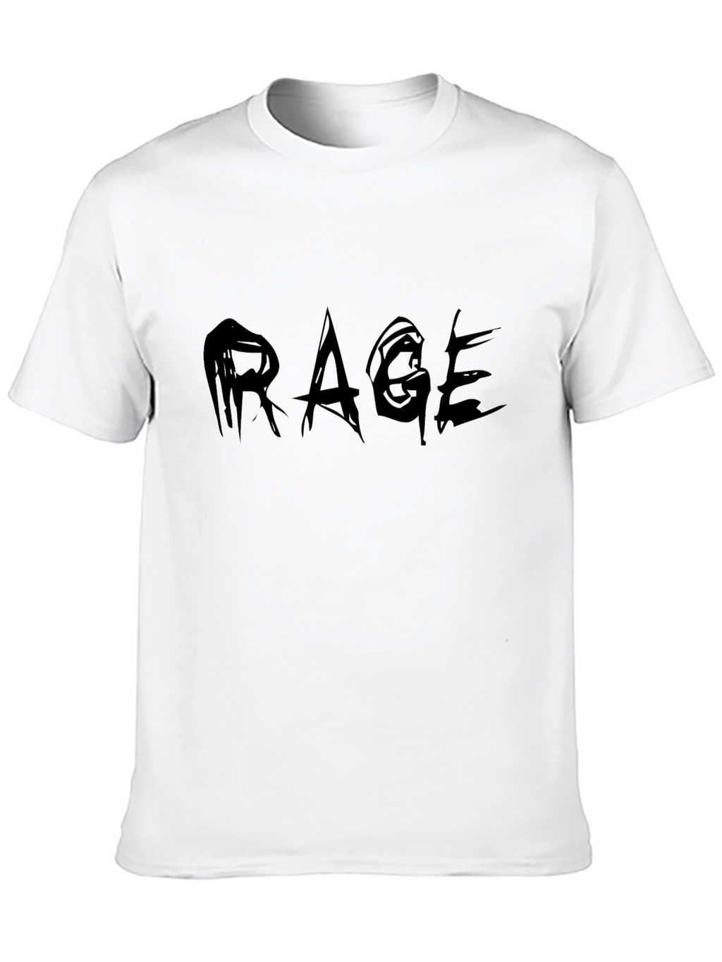 Rage Graphic Print T-Shirt - Black Cotton Tee