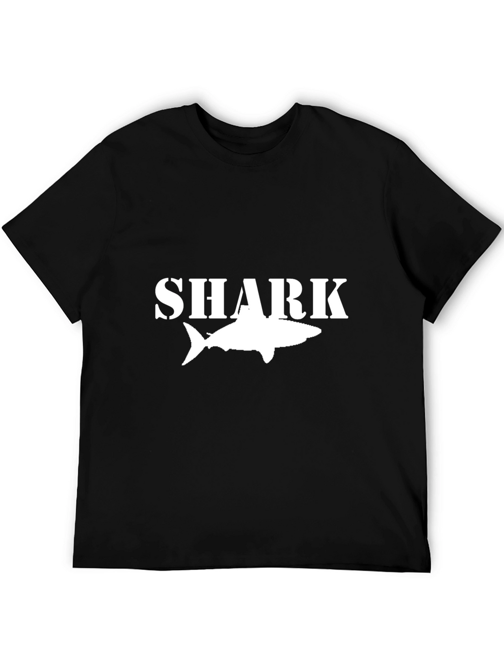 Shark Graphic Tee - Black Cotton T-Shirt