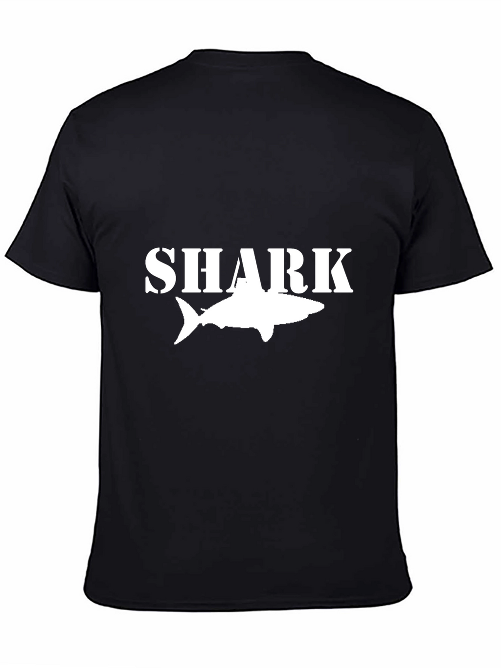 Shark Graphic Tee - Black Cotton T-Shirt