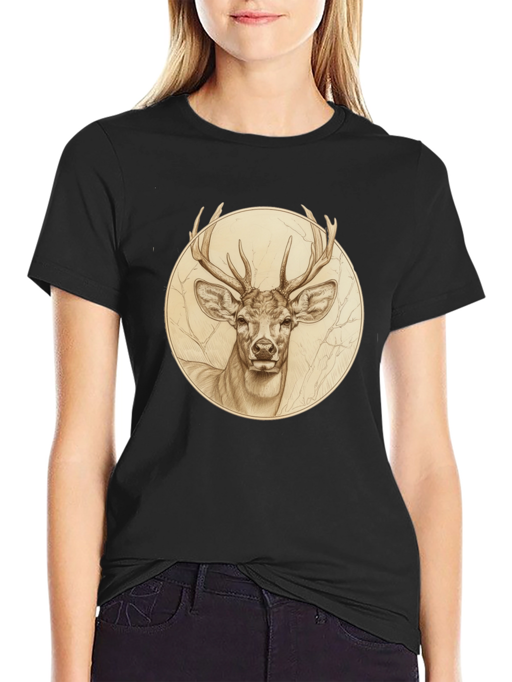 Deer Graphic Tee - Stylish Nature Inspired Design