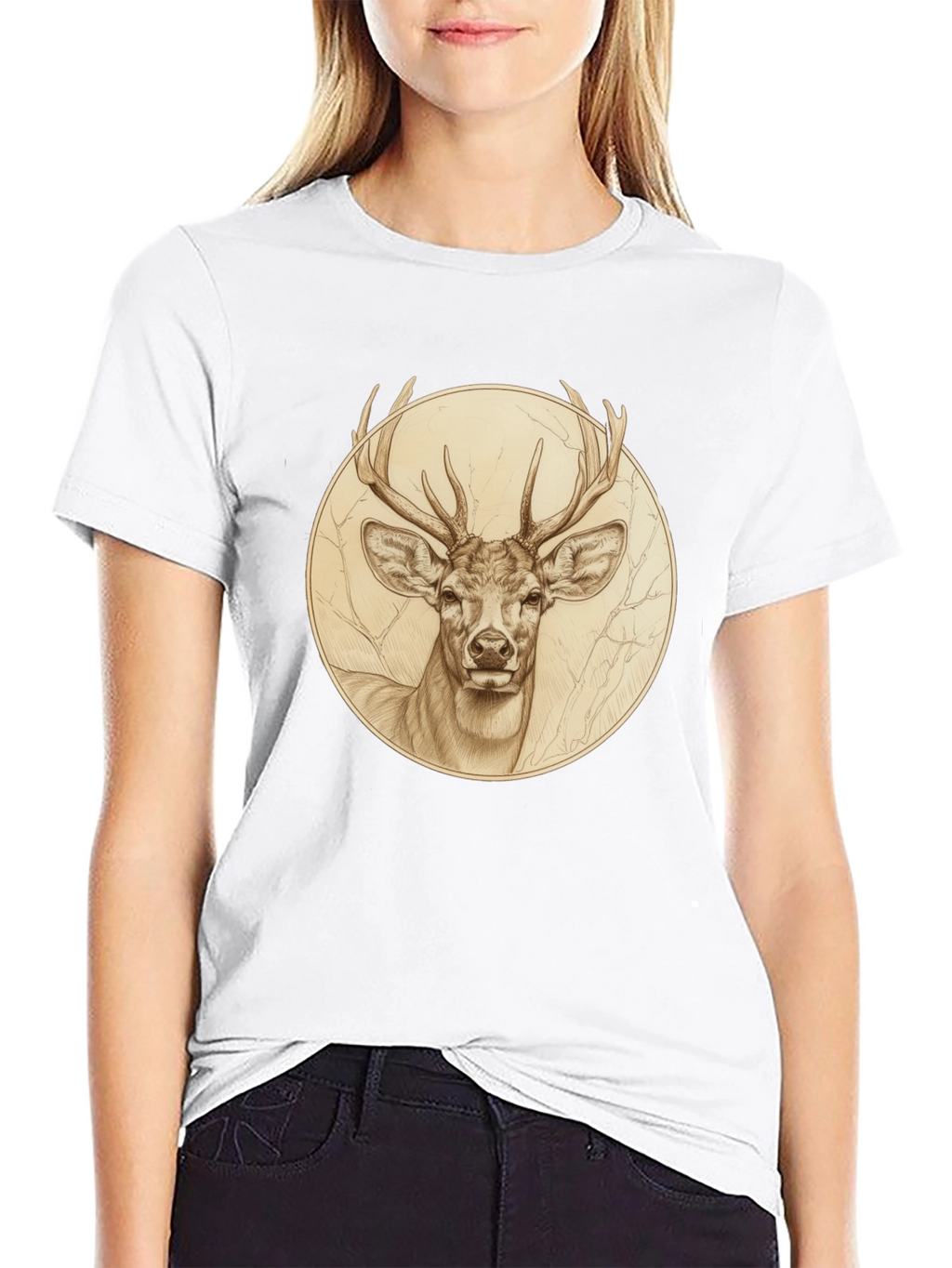 Deer Graphic Tee - Stylish Nature Inspired Design