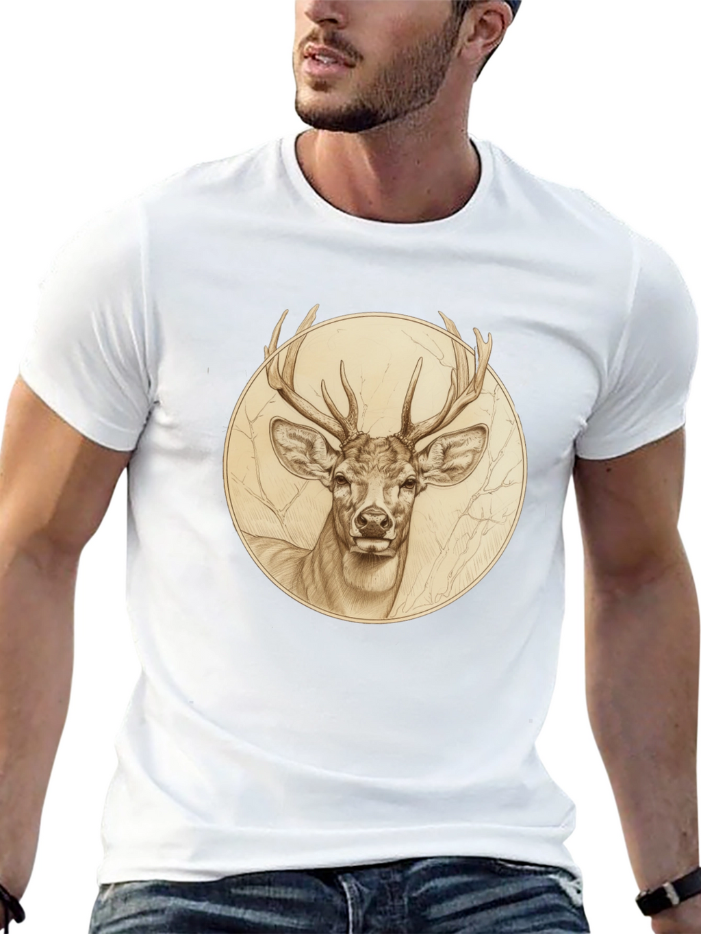 Deer Graphic Tee - Stylish Nature Inspired Design