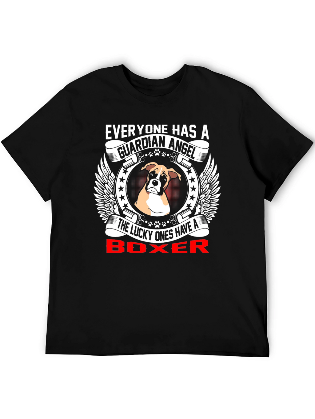 Boxer Dog Guardian Angel T-Shirt