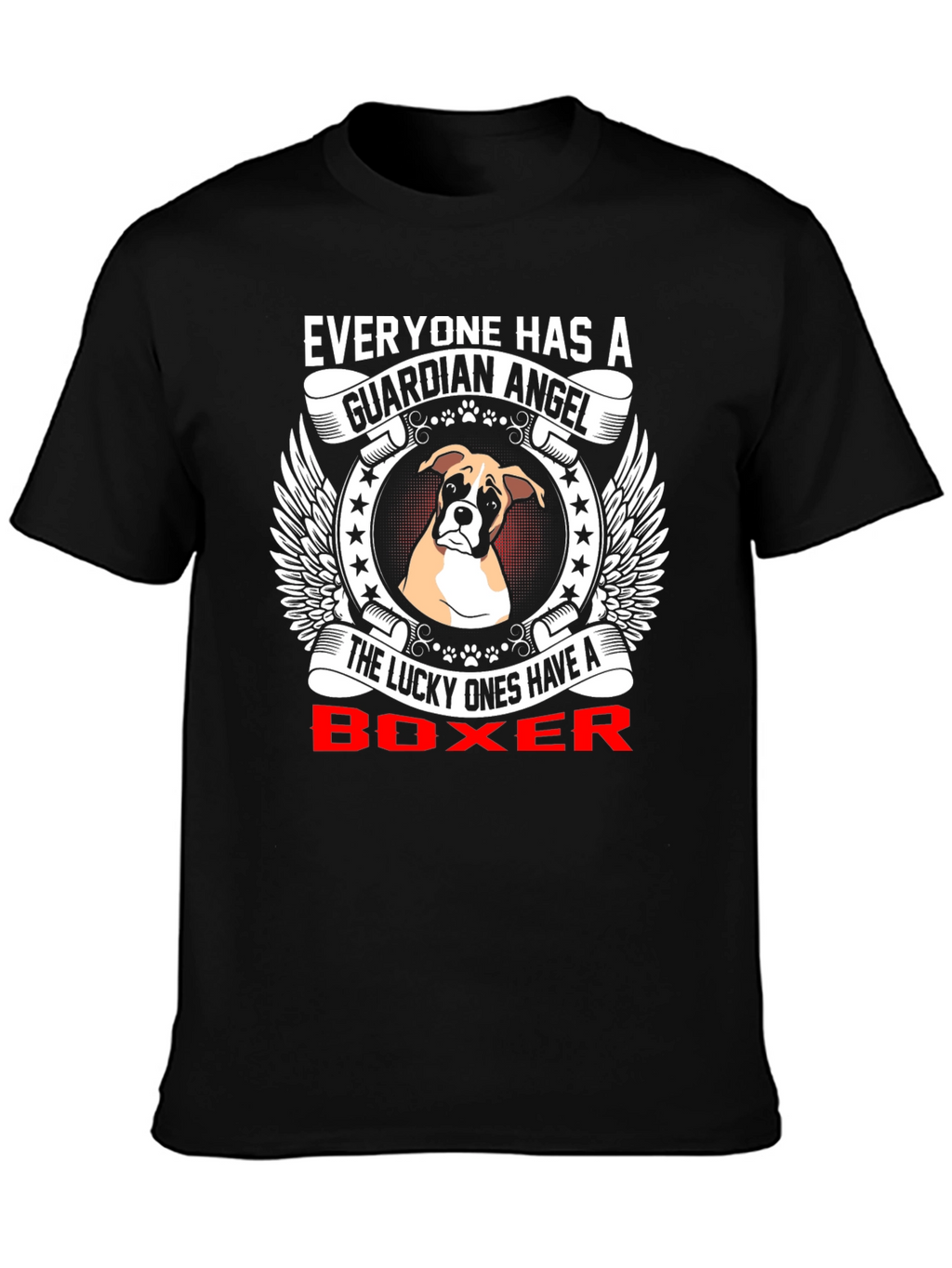 Boxer Dog Guardian Angel T-Shirt