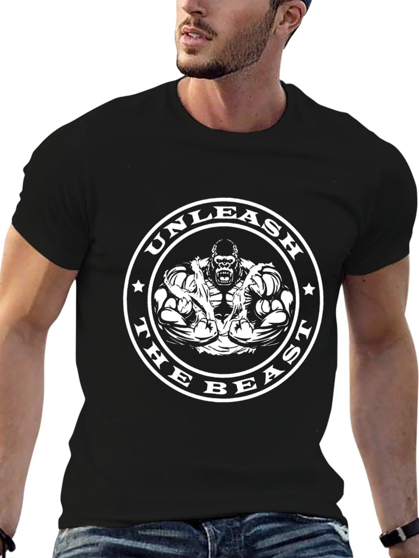 Unleash The Beast Graphic T-Shirt - Gorilla Gym Design