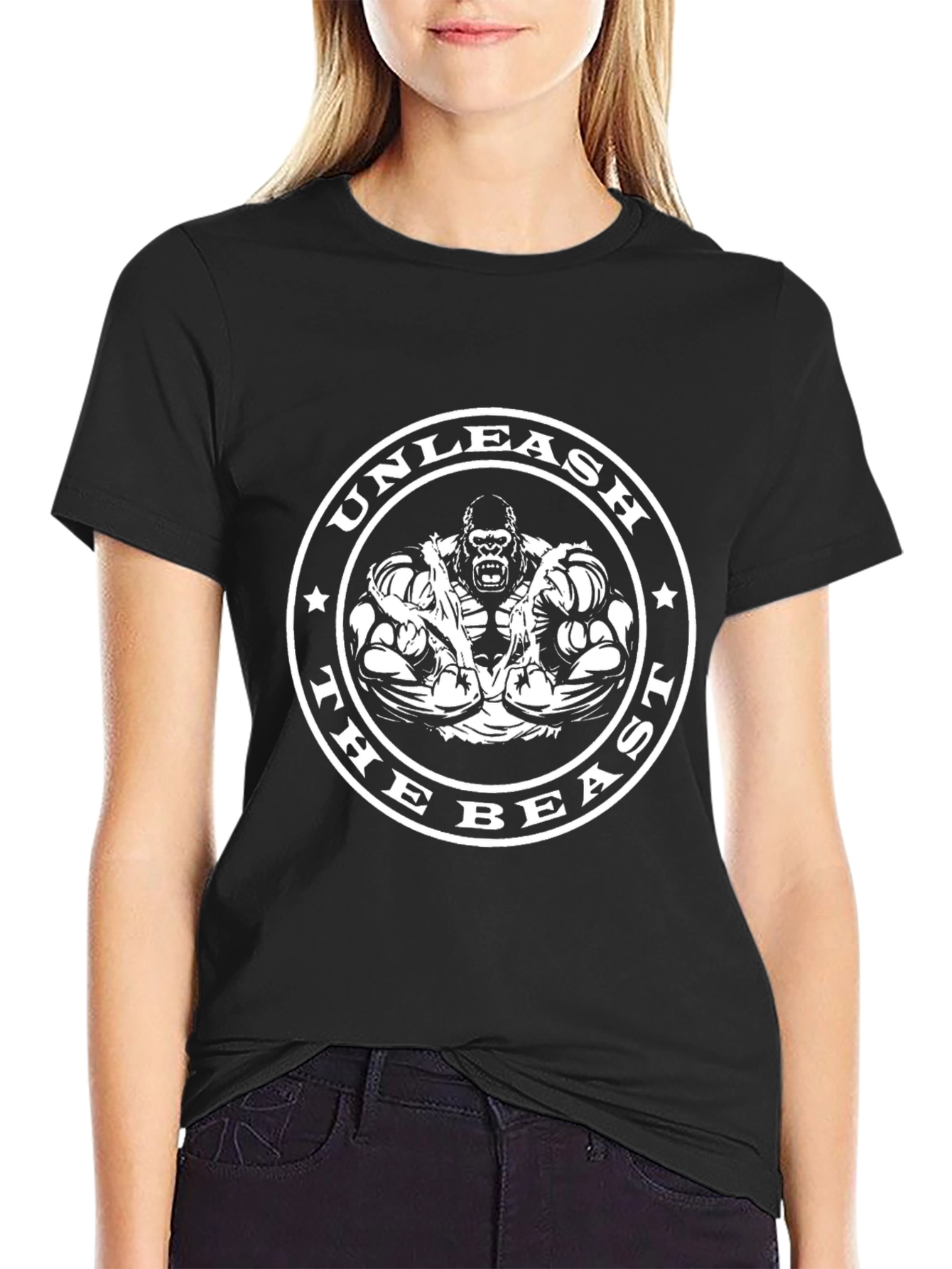 Unleash The Beast Graphic T-Shirt - Gorilla Gym Design