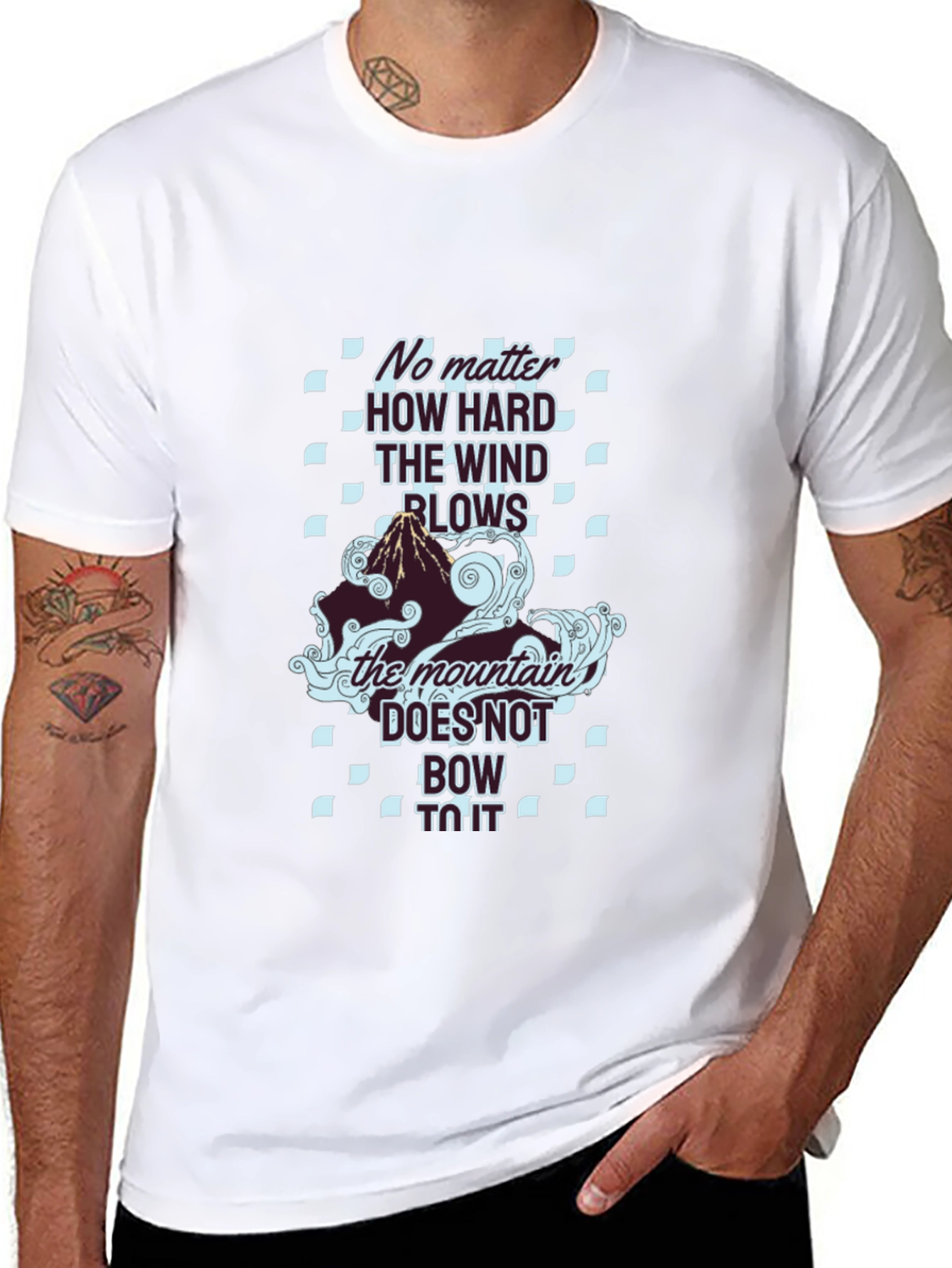 Mountain Graphic Tee - The Wind Blows Black T-Shirt