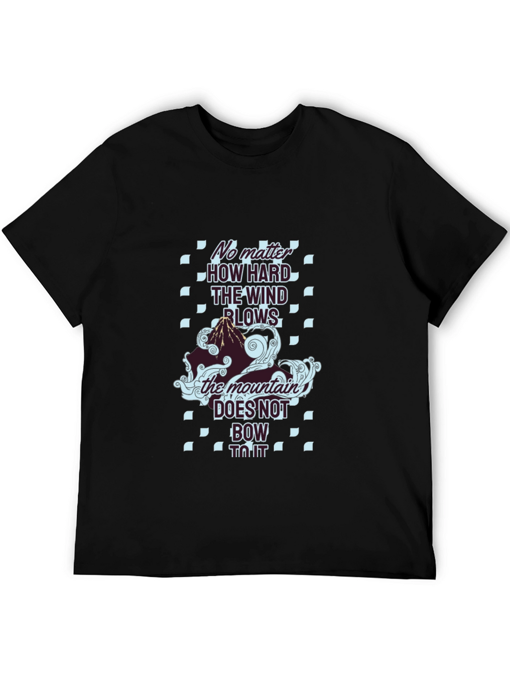 Mountain Graphic Tee - The Wind Blows Black T-Shirt